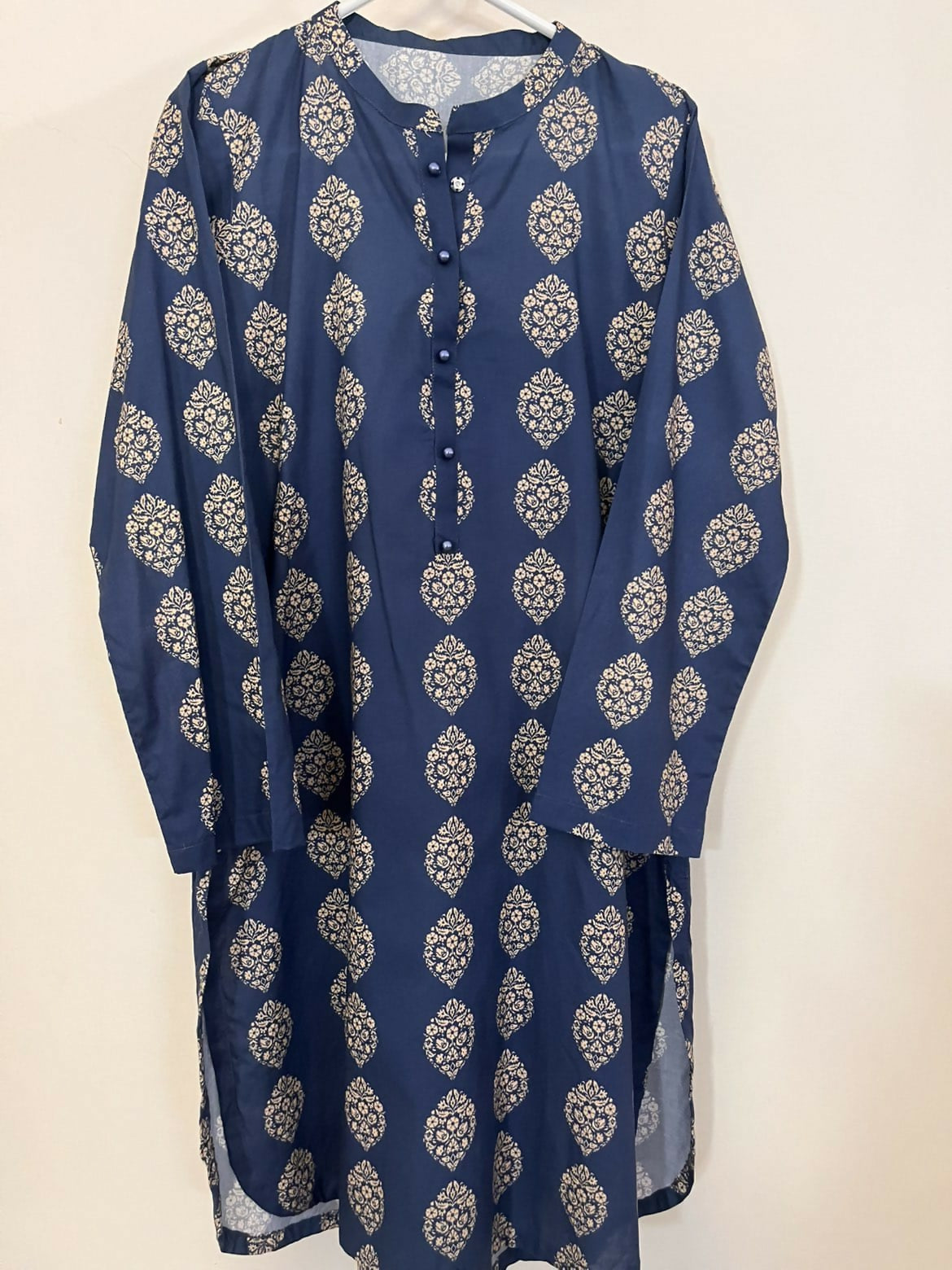 Blue Printed Kurta | Women Locally Made Kurta | XSmall | Worn Once