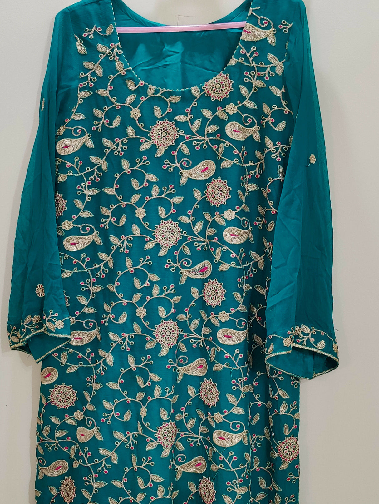 Green 3Pcs | Women Locally Made Formals | Large | Worn Once