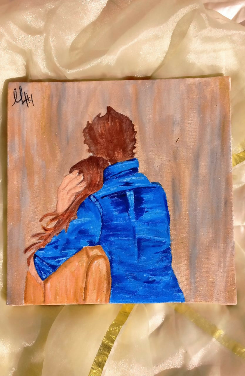 Couple Painting | For Your Home | Art & Paintings | Size: 10x10 | New