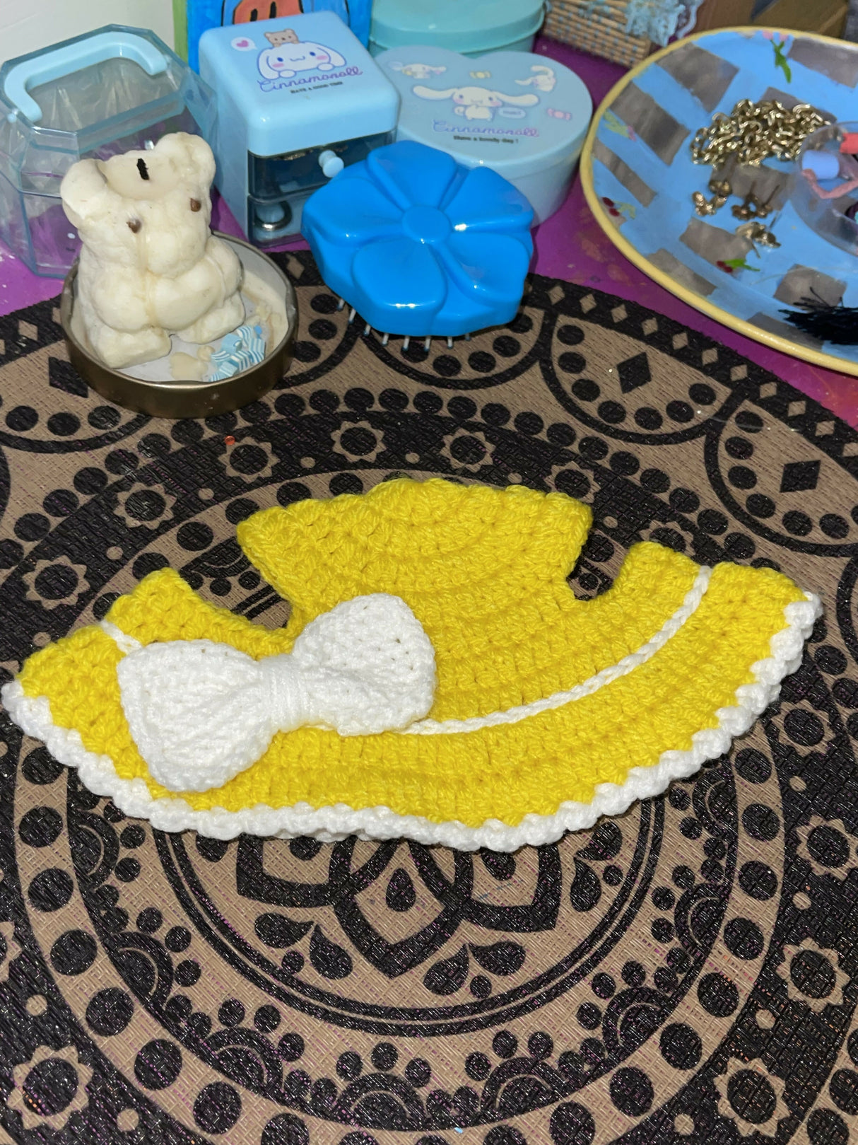 Copy of Cat Bonnet & Collar Set | Handmade | Small & Large | Brand New