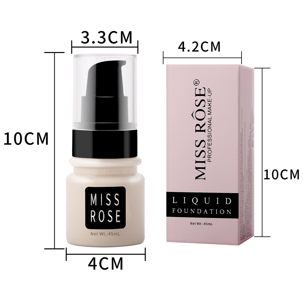 Buy Miss Rose Concealer Liquid Foundation Matte Oil Control Isolation Foundation Cream Moisturizing Sweat Proof And Lasting 45 - Ml in Pakistan