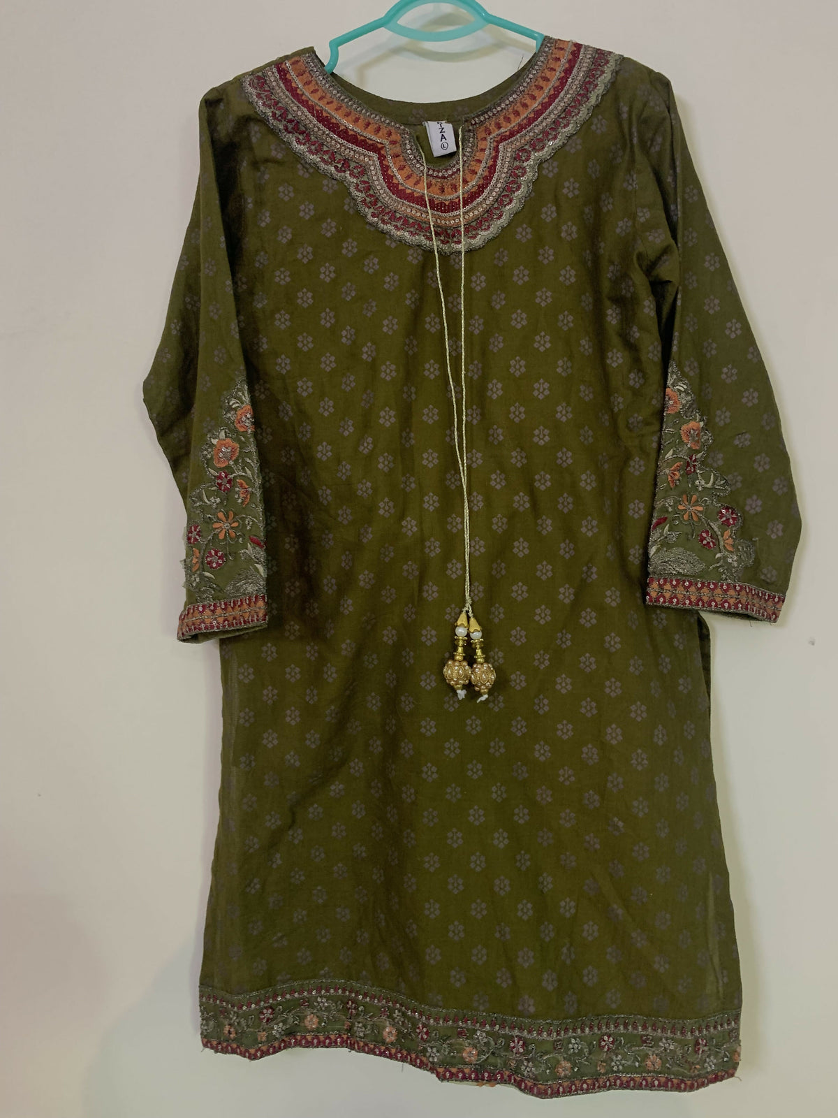 Embroidered 3 PC Dress | Women Locally Made Kurta | Green | Small | Worn Once