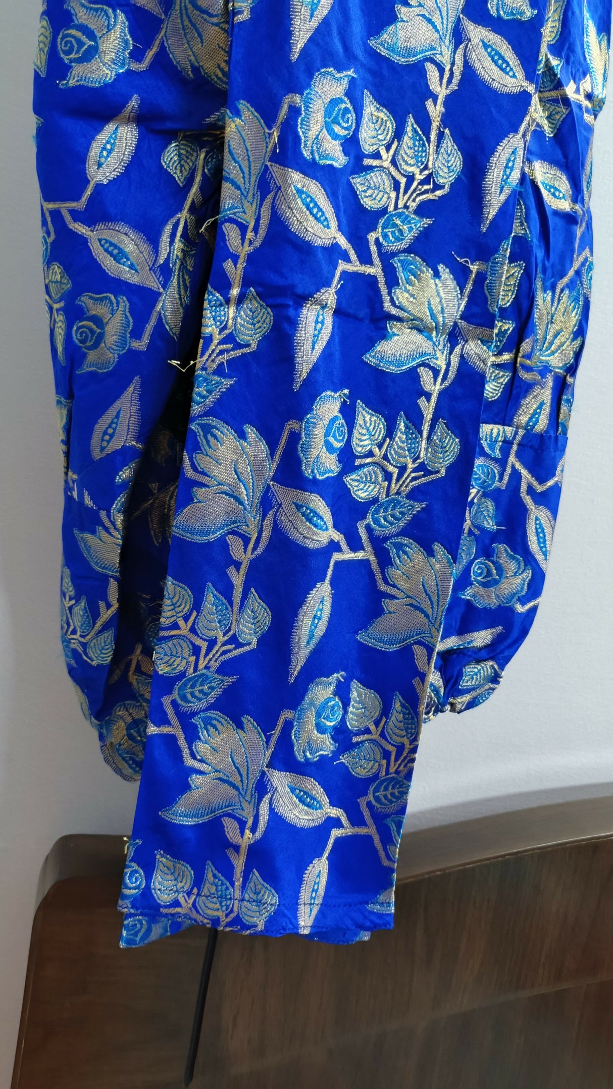 Mayar by Abdullah Faheem | Women Branded Formals | Blue & Golden | Small | Worn Once