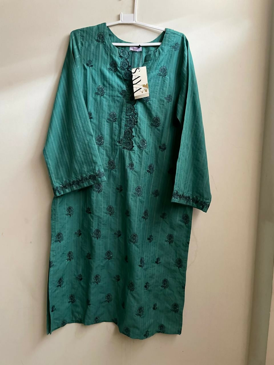 Saya | Women Branded Kurta | Teal Green | Small | Brand New