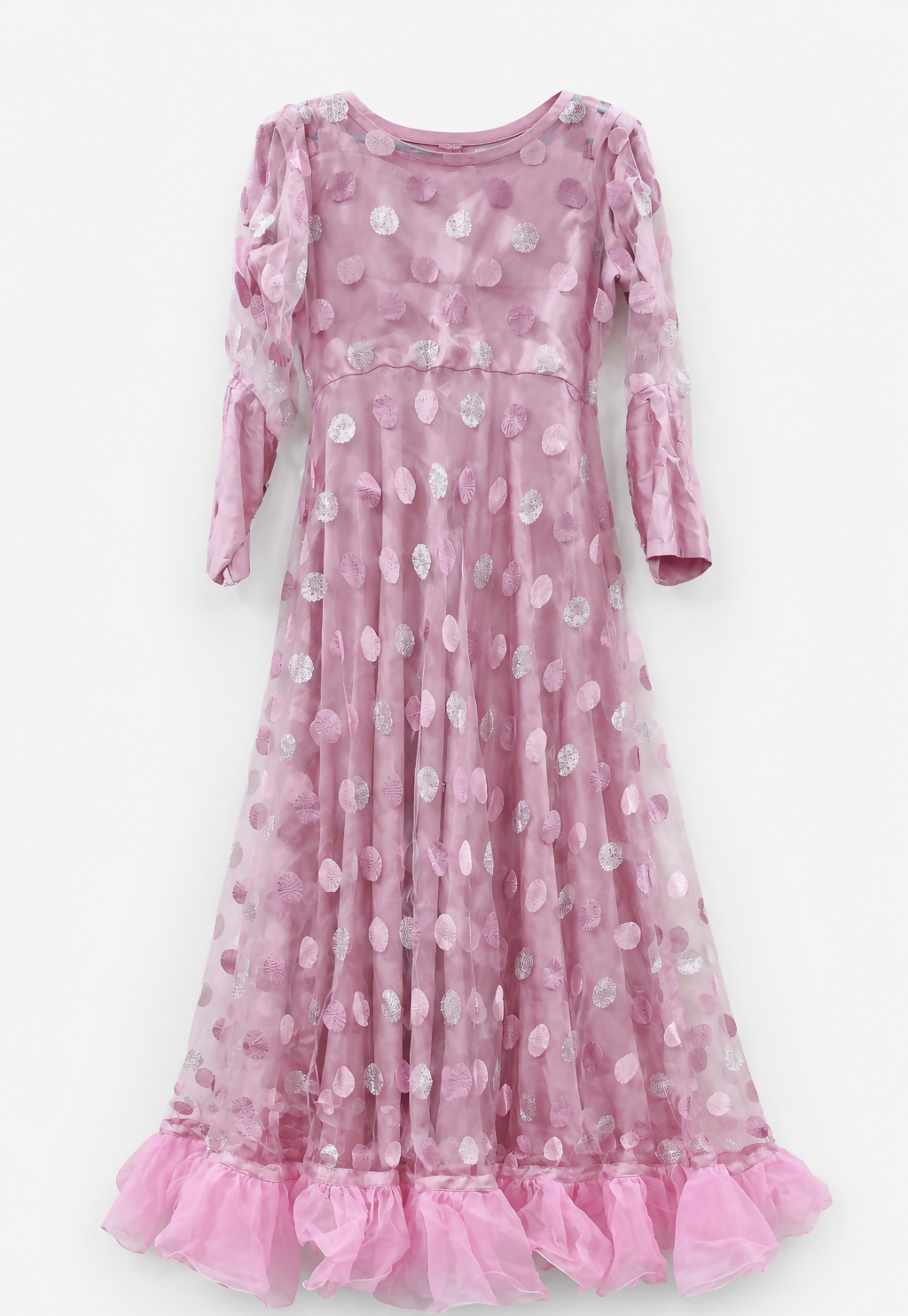 Long Maxi With Frill | Women Frocks & Maxis | Pink | Medium | Worn Once