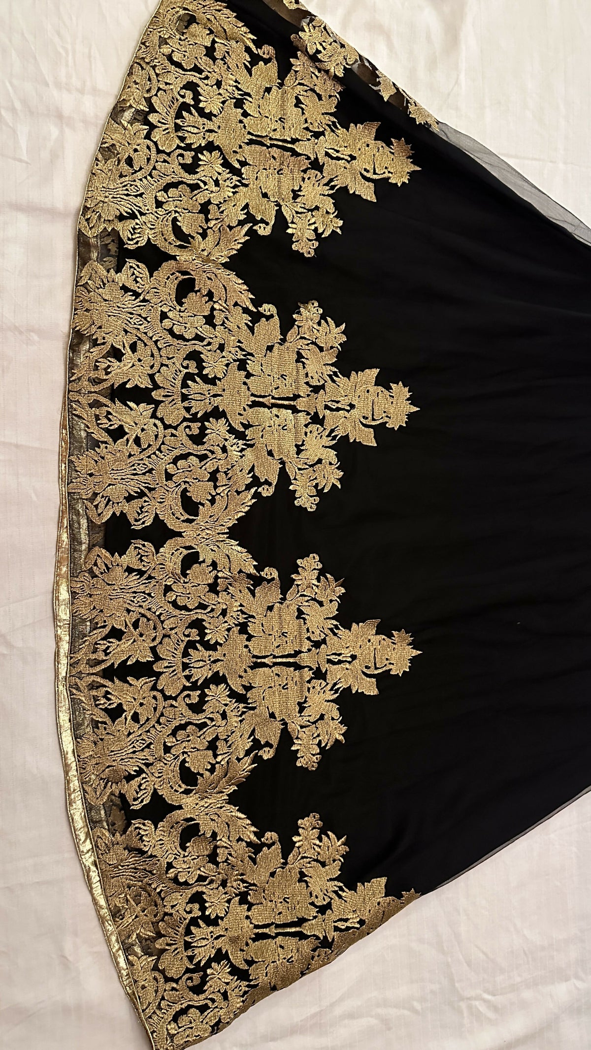 Black Silk Net Maxi | Women Frocks & Maxis | Small | Preloved