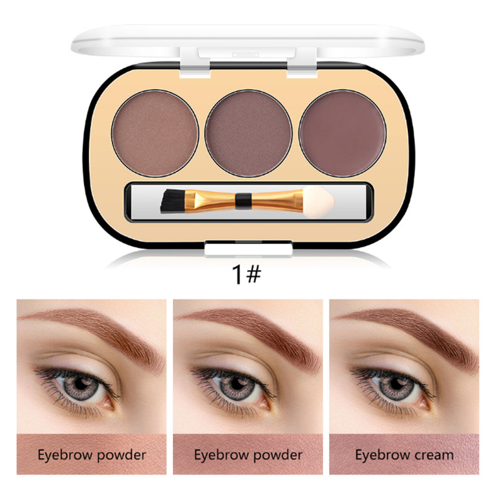 Buy Miss Rose 3 Color Long Lasting Waterproof Eyebrow Powder in Pakistan