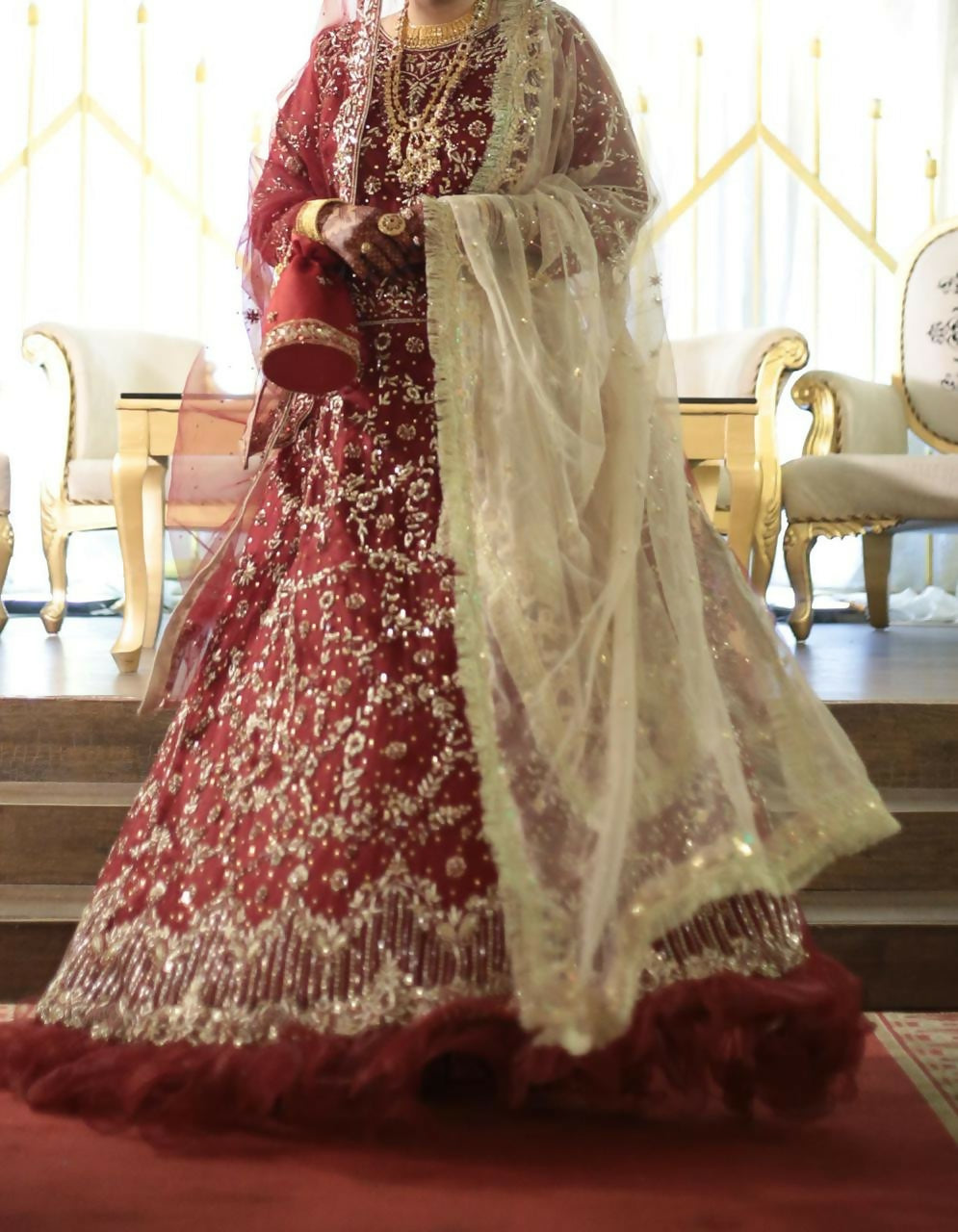Maroon Bridal Lehnga | Women Bridals | Medium | Worn Once