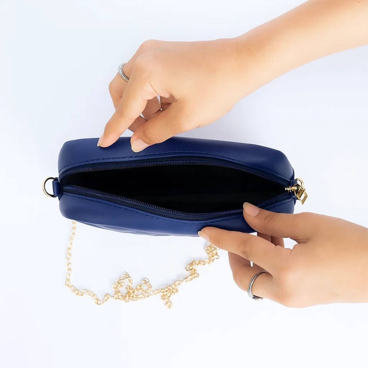 Buy Mini Marvel Crossbody Bag - Navy Blue in Pakistan