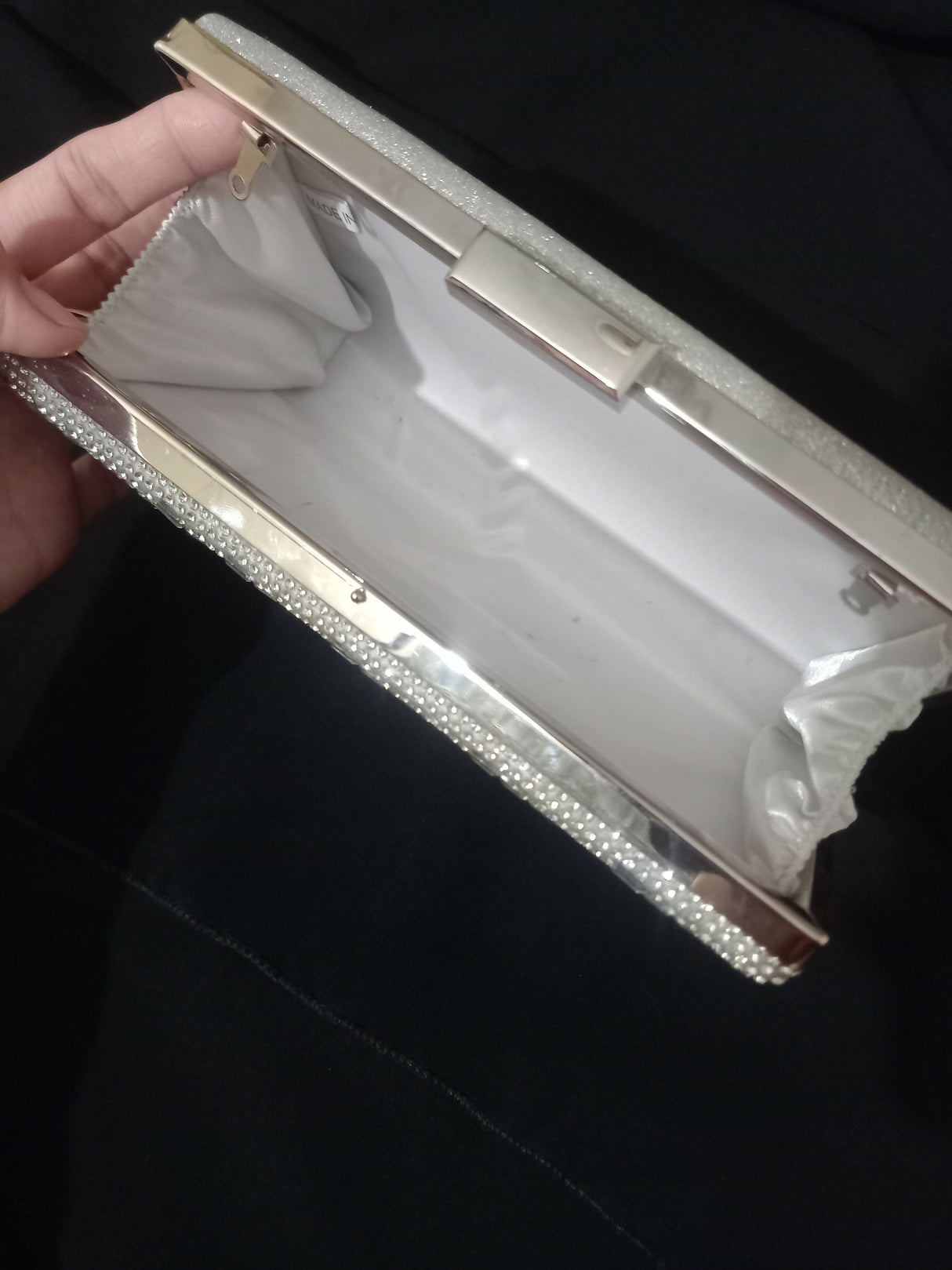 Bridal Fancy Silver Clutch | Women Bags | Size: 10x5 | New