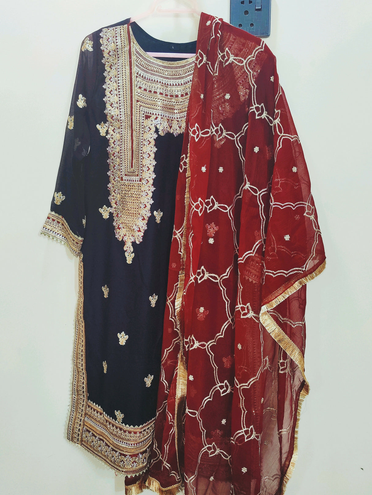 Embroidered Black 2Pcs | Women Locally Made Formals | Large | New