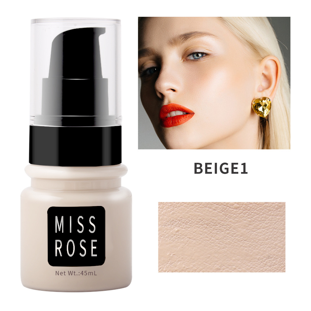 Buy Miss Rose Concealer Liquid Foundation Matte Oil Control Isolation Foundation Cream Moisturizing Sweat Proof And Lasting 45 - Ml in Pakistan