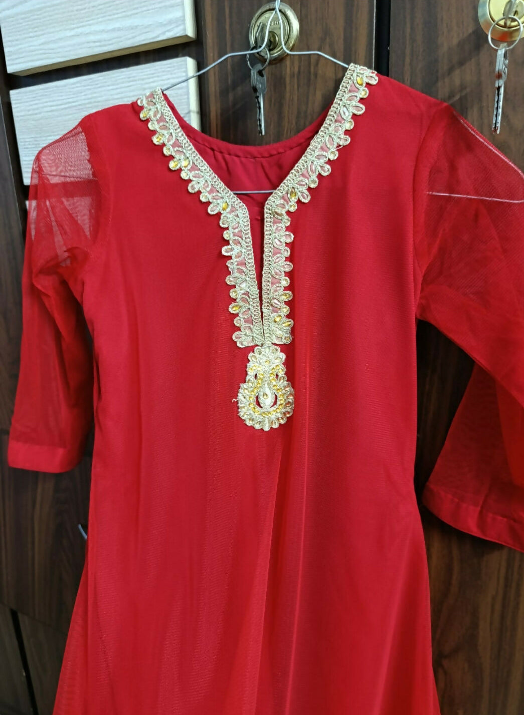 Net Long Frock | Kids | Girls Skirts & Dresses | Size: 6 to 8 Yrs | Preloved