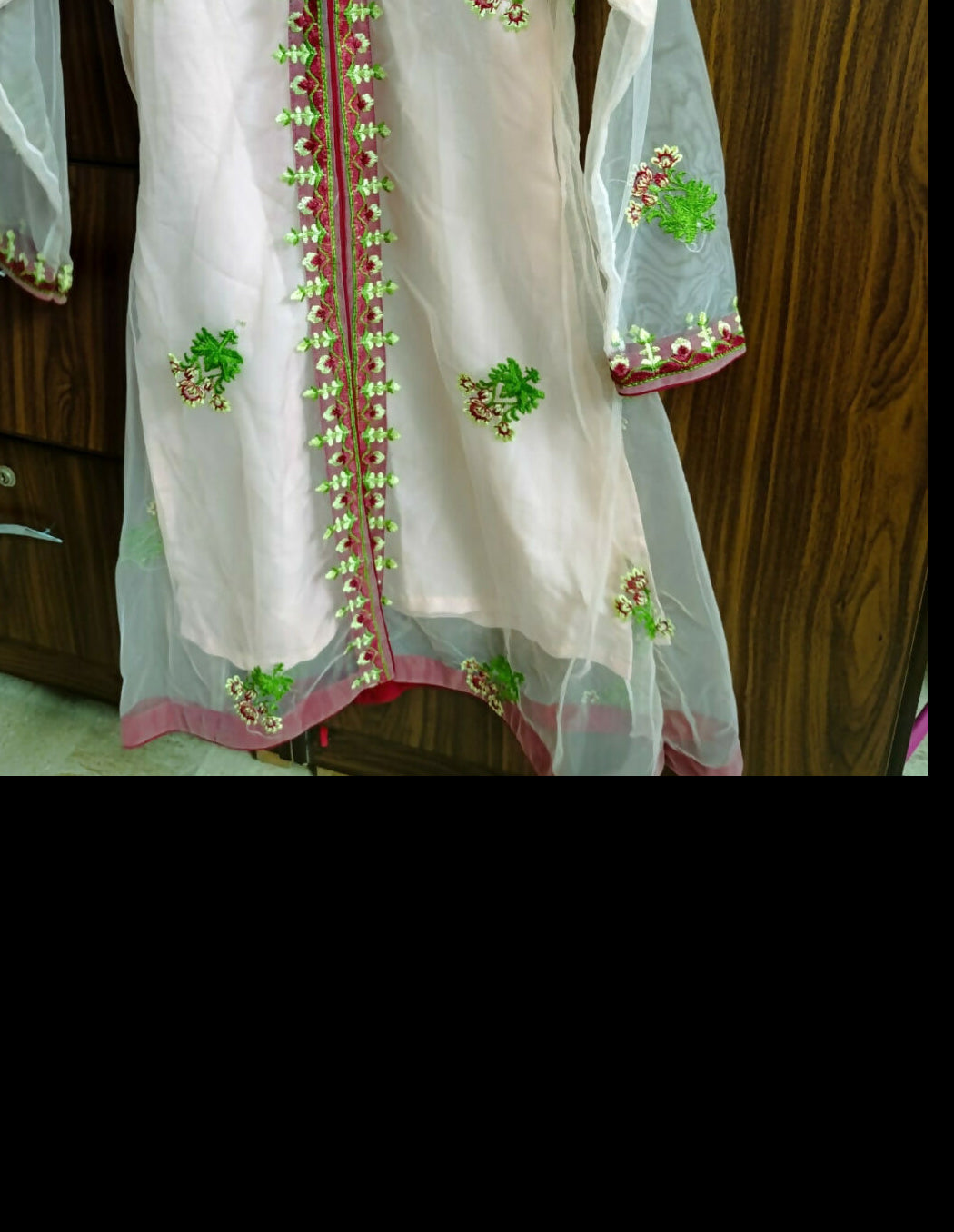 Peach Gown | Kids | Girls Shalwar Kameez | Size: 6 to 8 Yrs | Worn Once