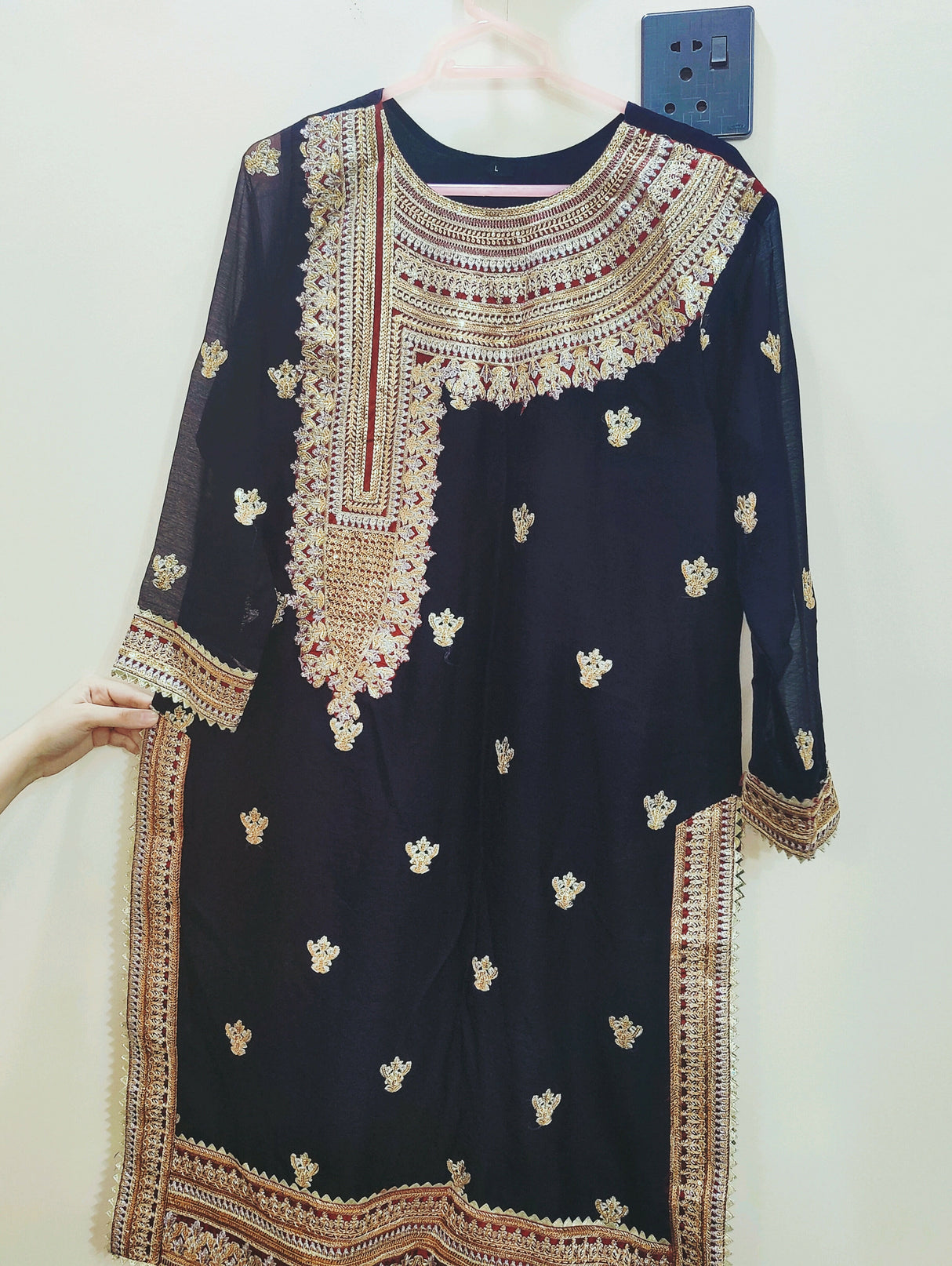 Embroidered Black 2Pcs | Women Locally Made Formals | Large | New