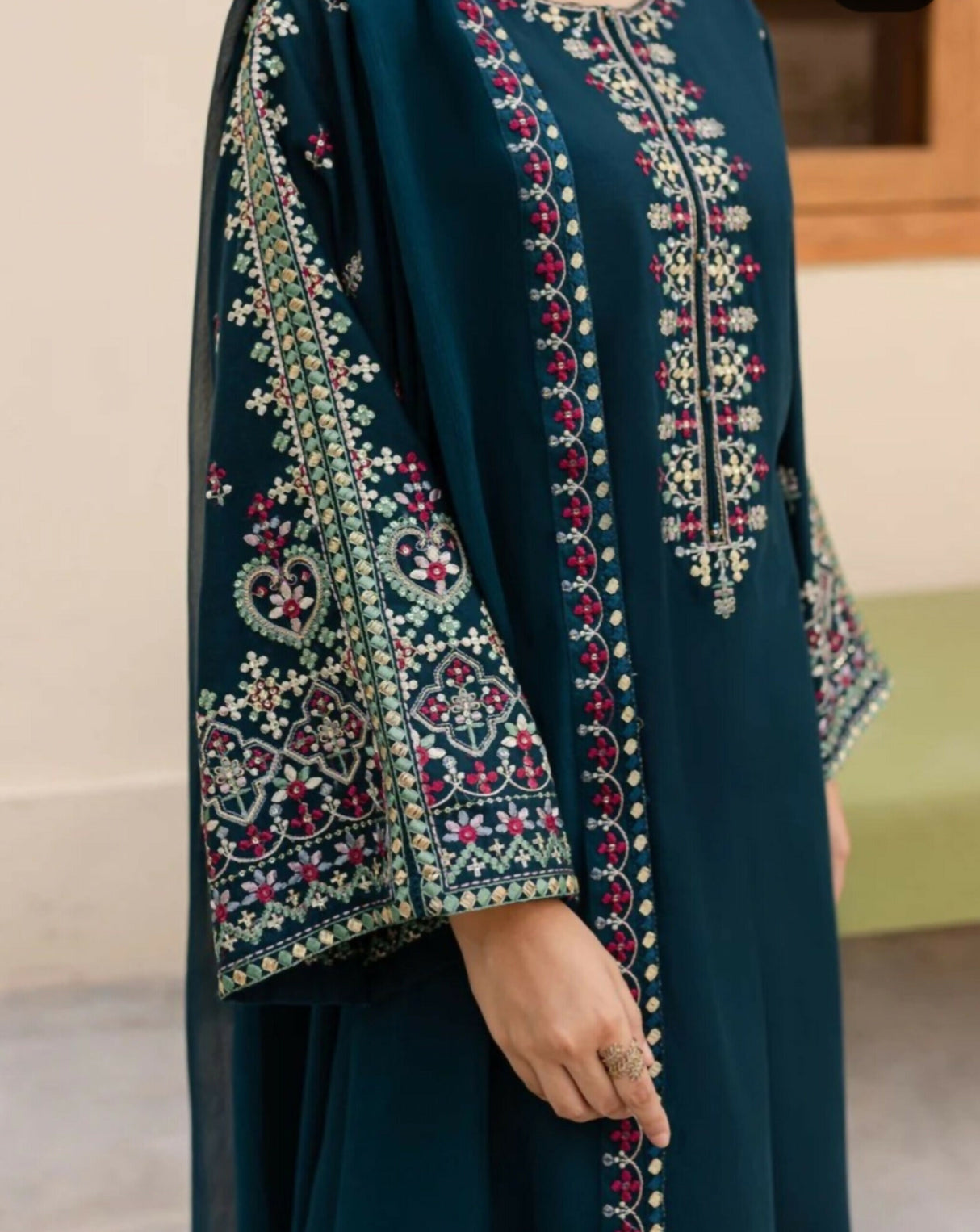 Teal Blue 3PC | Women Branded Formals | Medium to Large | New