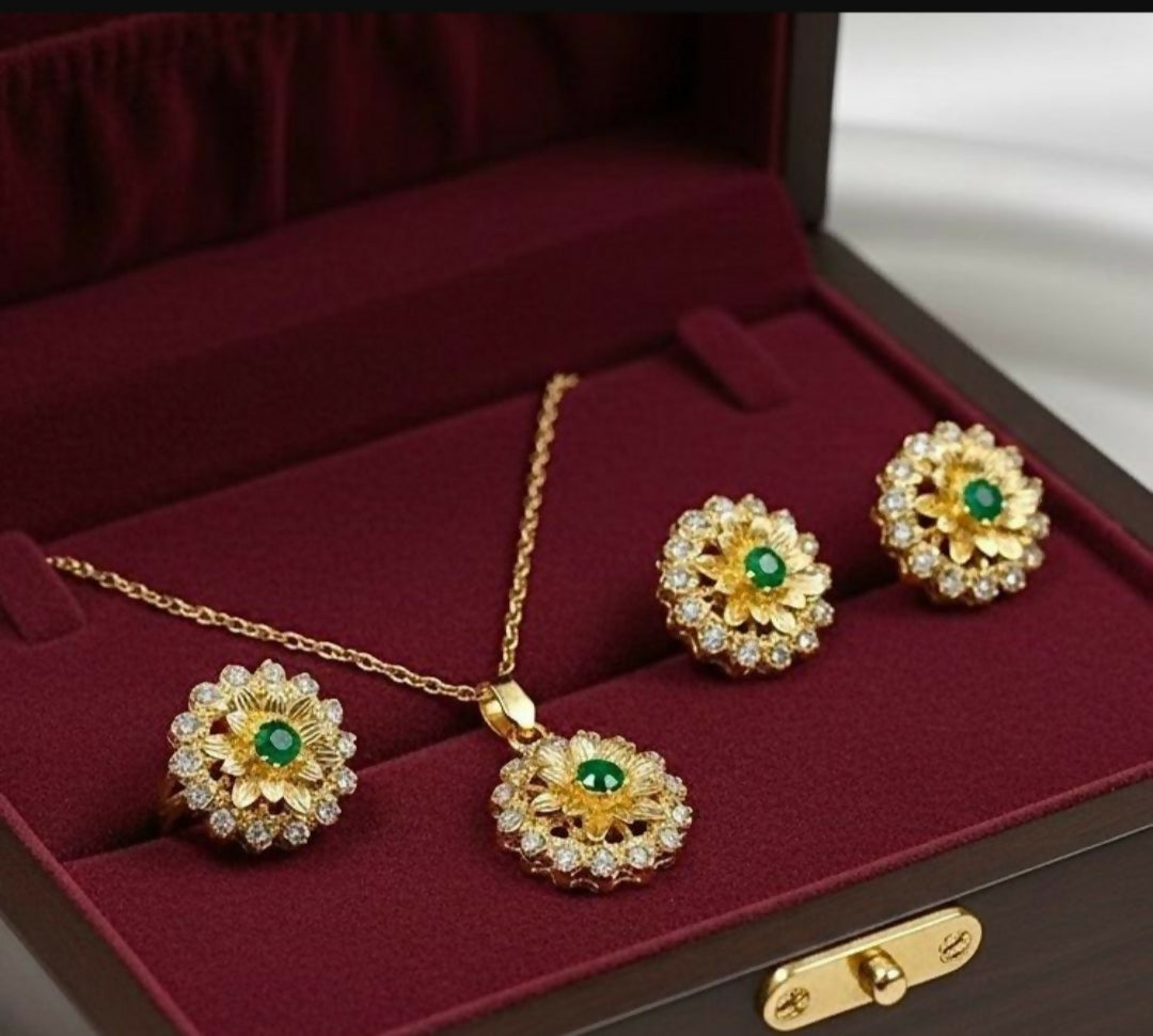 Flower Pendant Set-00266 | Women Jewelry | Necklaces & Pendants | Brand New