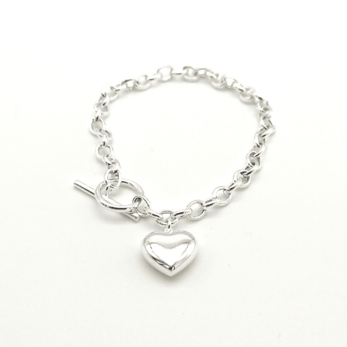 Heart Bracelet | Women Jewelry | Bangles/Bracelets | Standard | Silver | Brand New