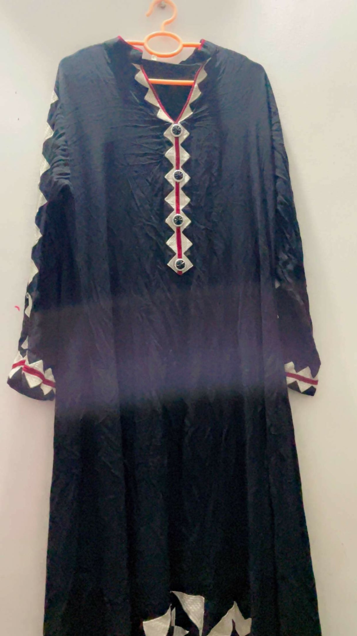 Black Long Shirt Style Kaftan | Women Locally Made Formals | XLarge | Preloved