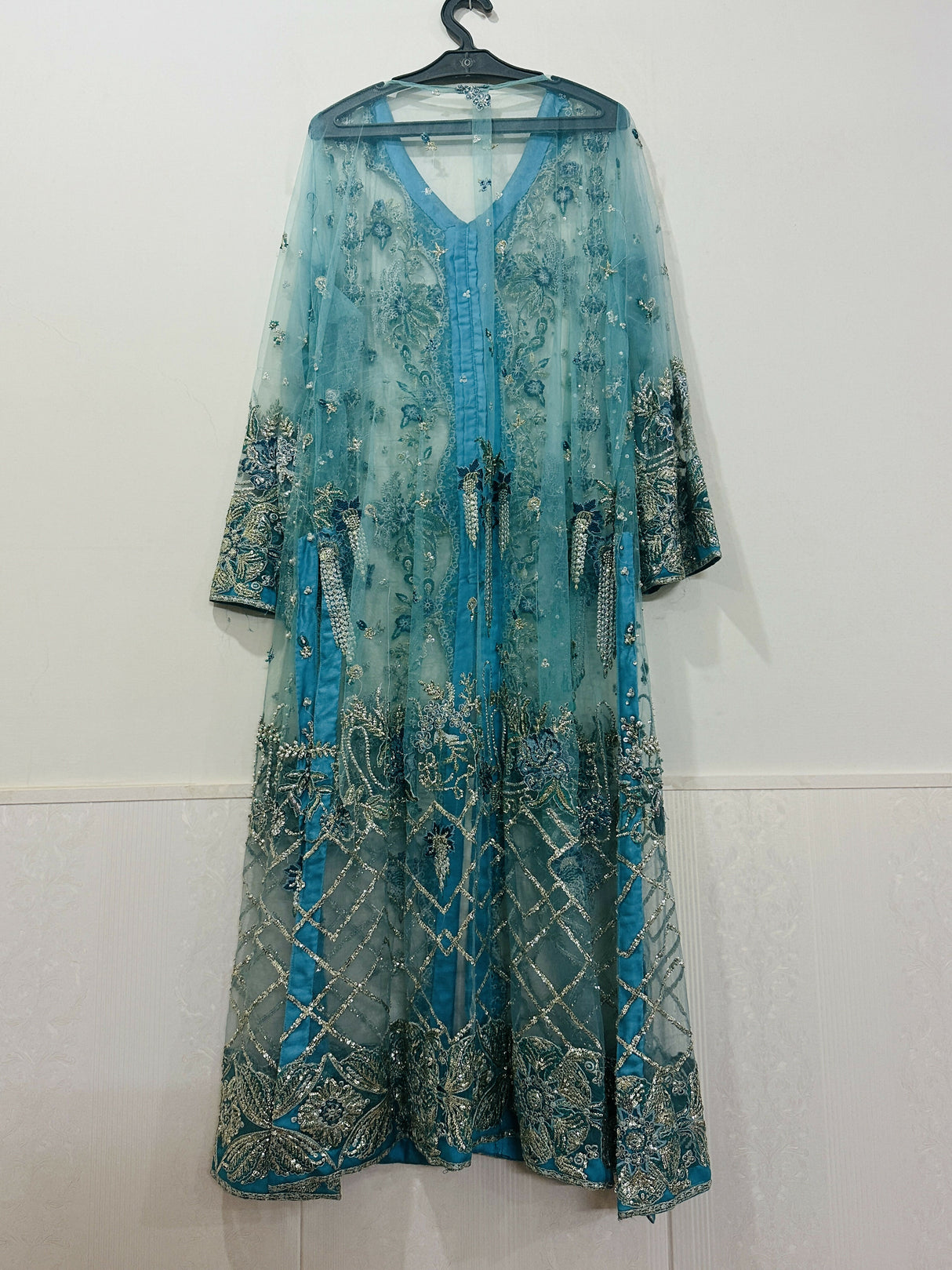 Mushq | Blue Dress | Women Branded Formals | Small | Preloved