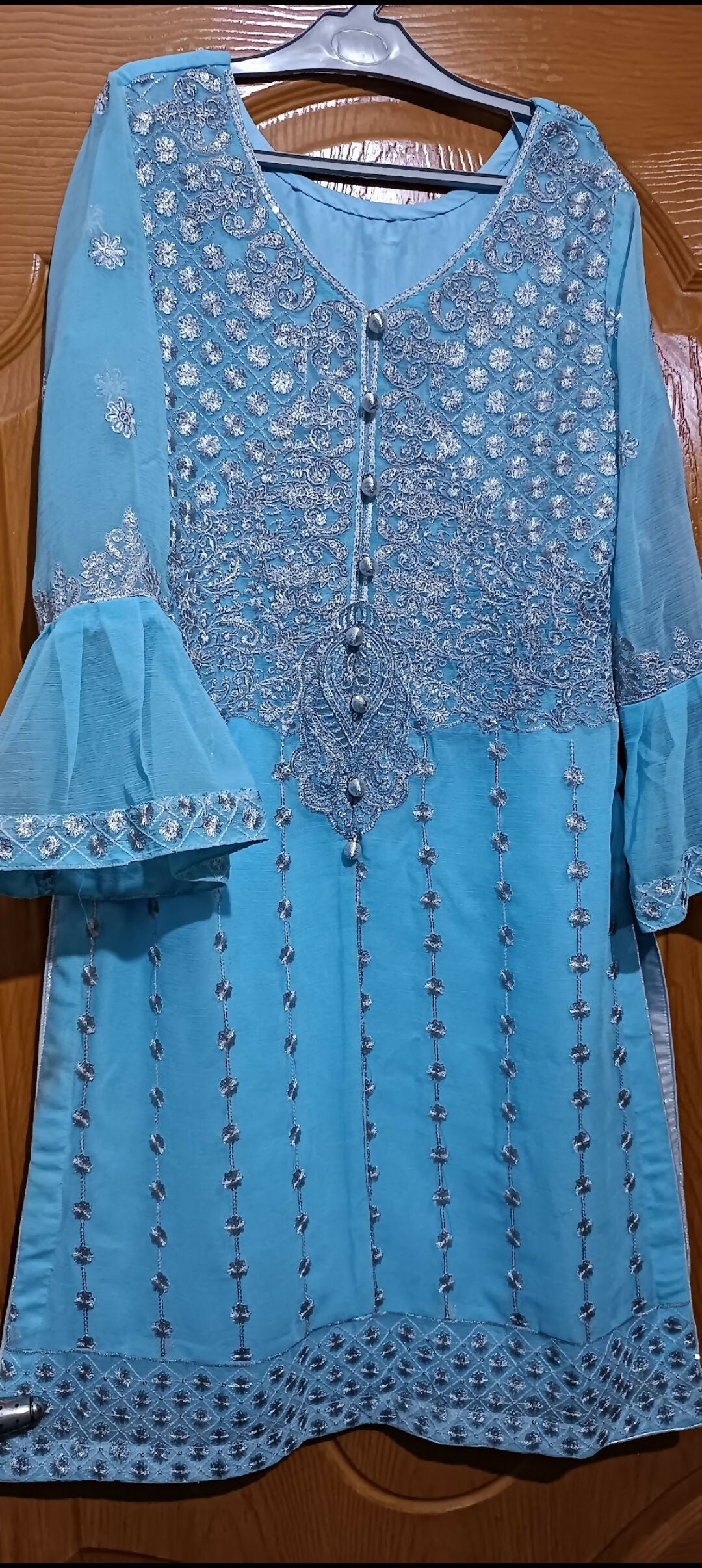 Blue 3Pc Dress | Women Locally Made Formals | Medium | Worn Once