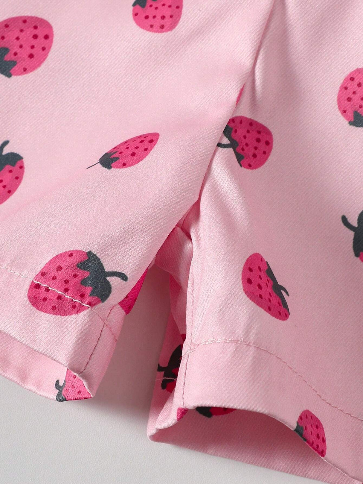 Buy SHEIN Baby Girl Casual Fashionable Berry Printed Overalls Shorts & Solid Short Sleeve T-Shirt Summer Outfit in Pakistan