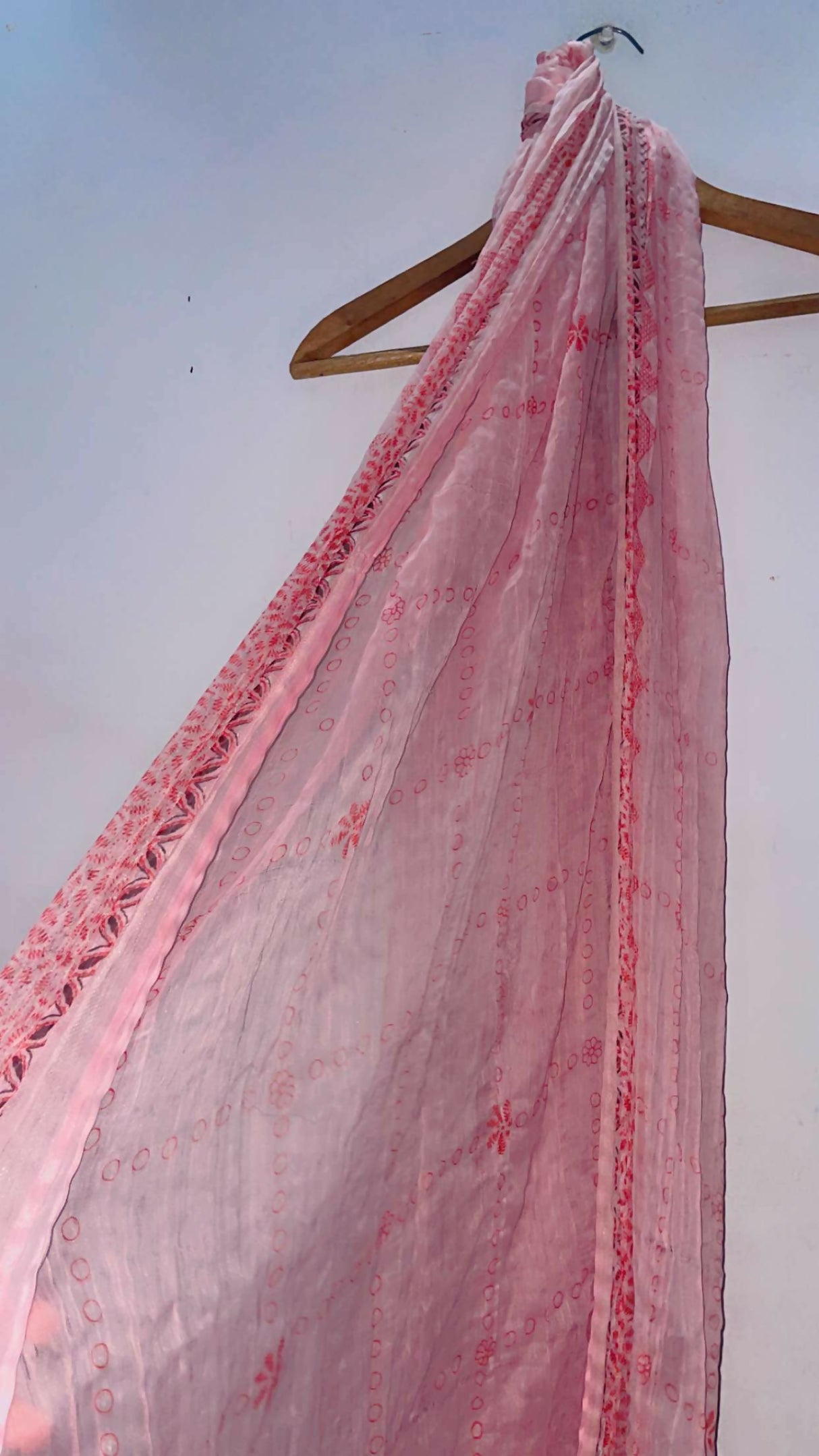 Pink Printed Stylish Chnri Dupatta | Women Accessories | Duppatas & Shawls | Standard | Preloved
