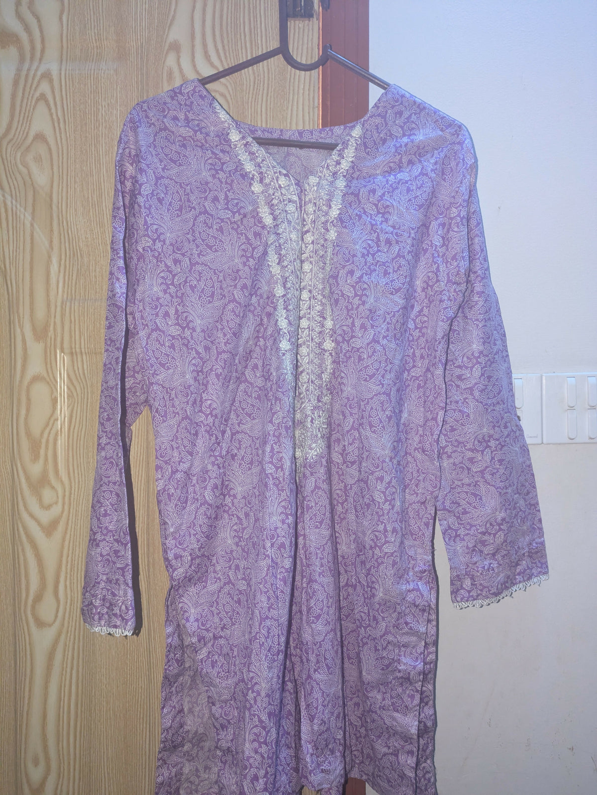 Lawn Kurti | Women Locally Made Kurta | Purple | Medium | New