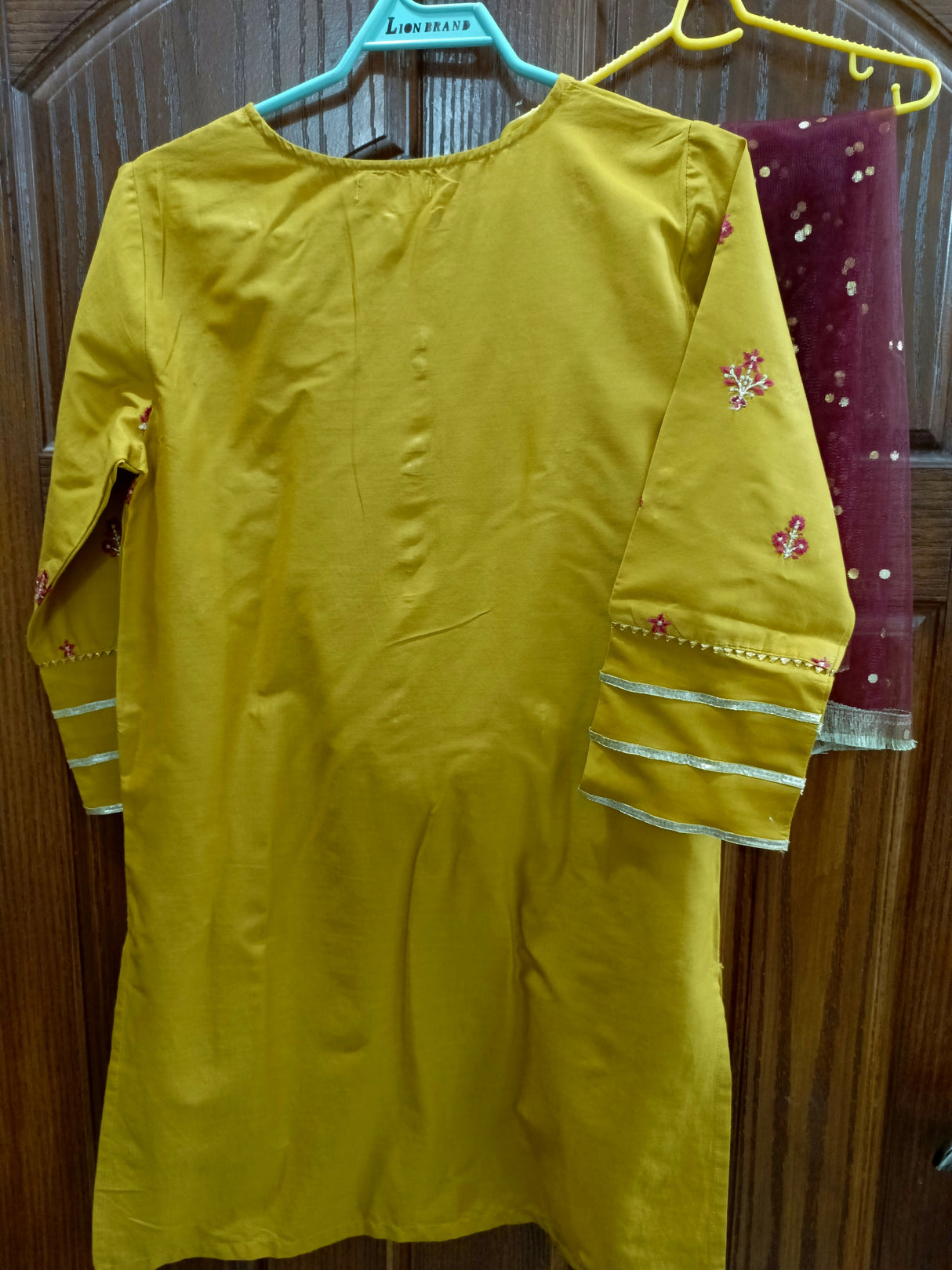 Ziva Mustard | Kids | Girls Shalwar Kameez | 13 to 14 Yrs | Worn Once