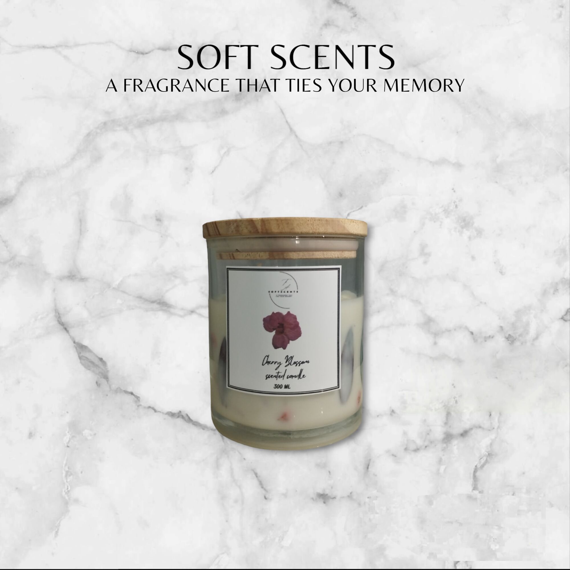 Soft Scents | Floral Scented Candles - Cherry Blossom | Corporate Gifts | Brand New with Tags