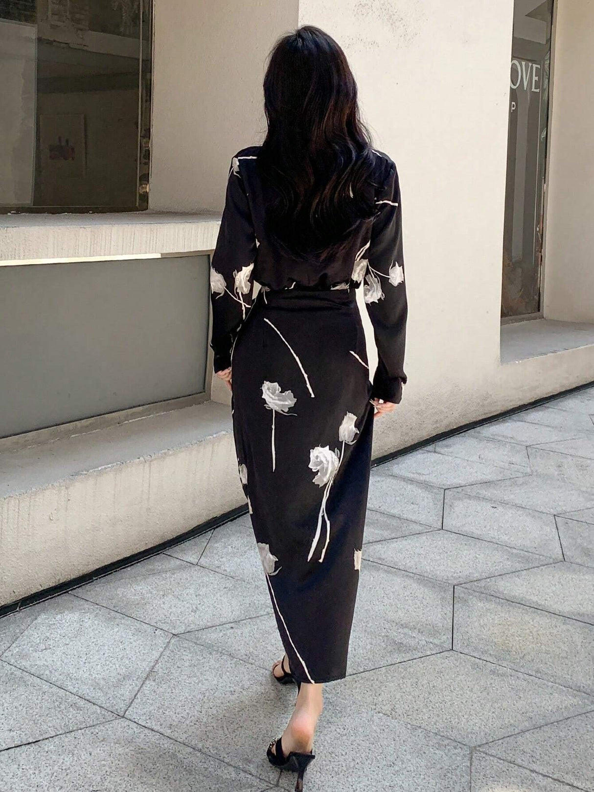 Buy SHEIN DAZY Floral Print Knot Side Wrap Dress in Pakistan