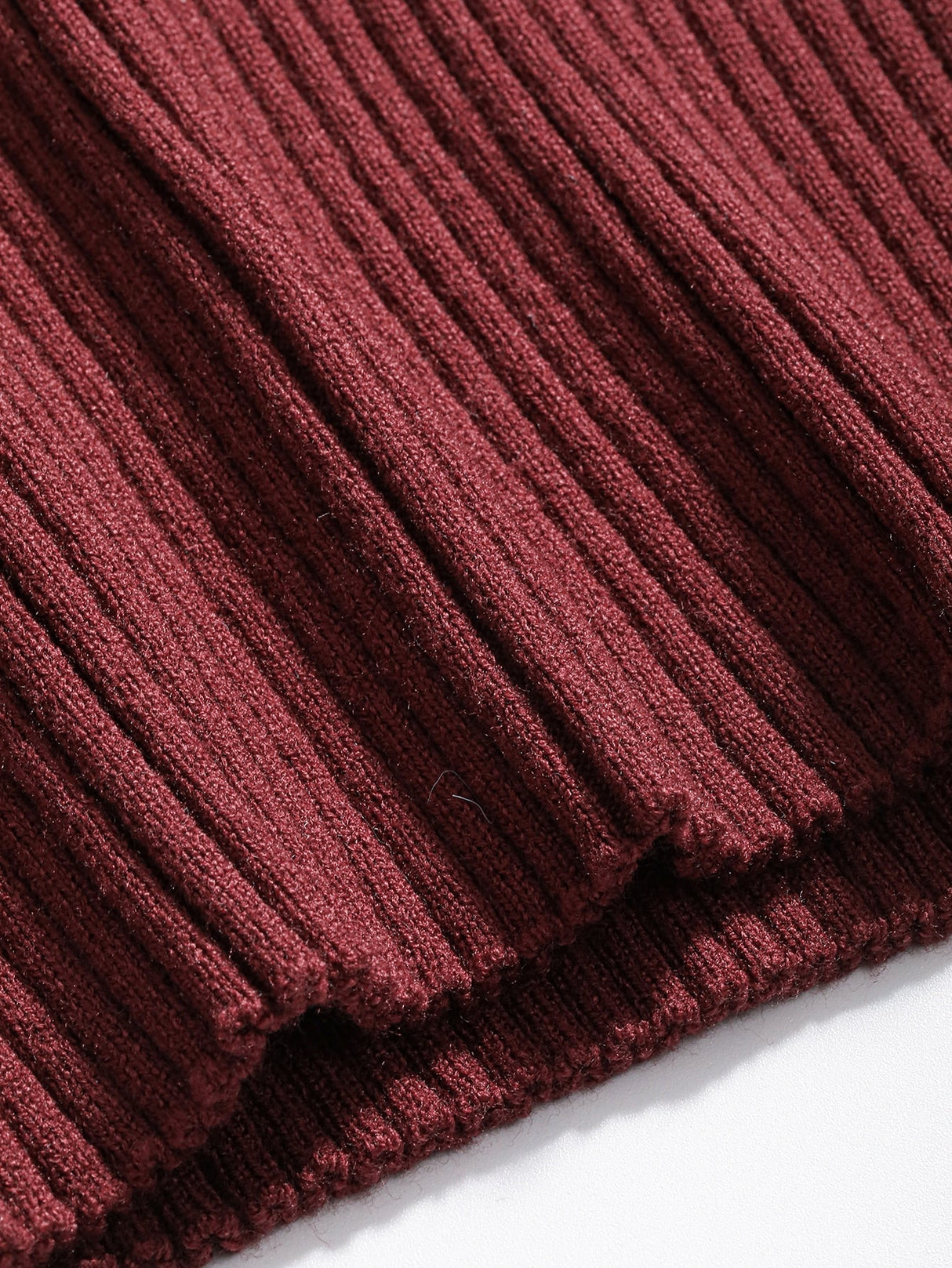 Buy SHEIN DAZY Solid Ribbed Knit Sweater in Pakistan