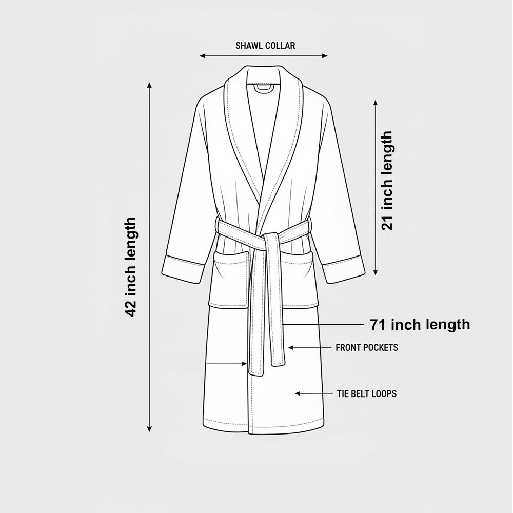 Men & Women’s Waffle Kimono Bathrobe | Women Beauty | Bath & Body | Bath Towels | Medium | New