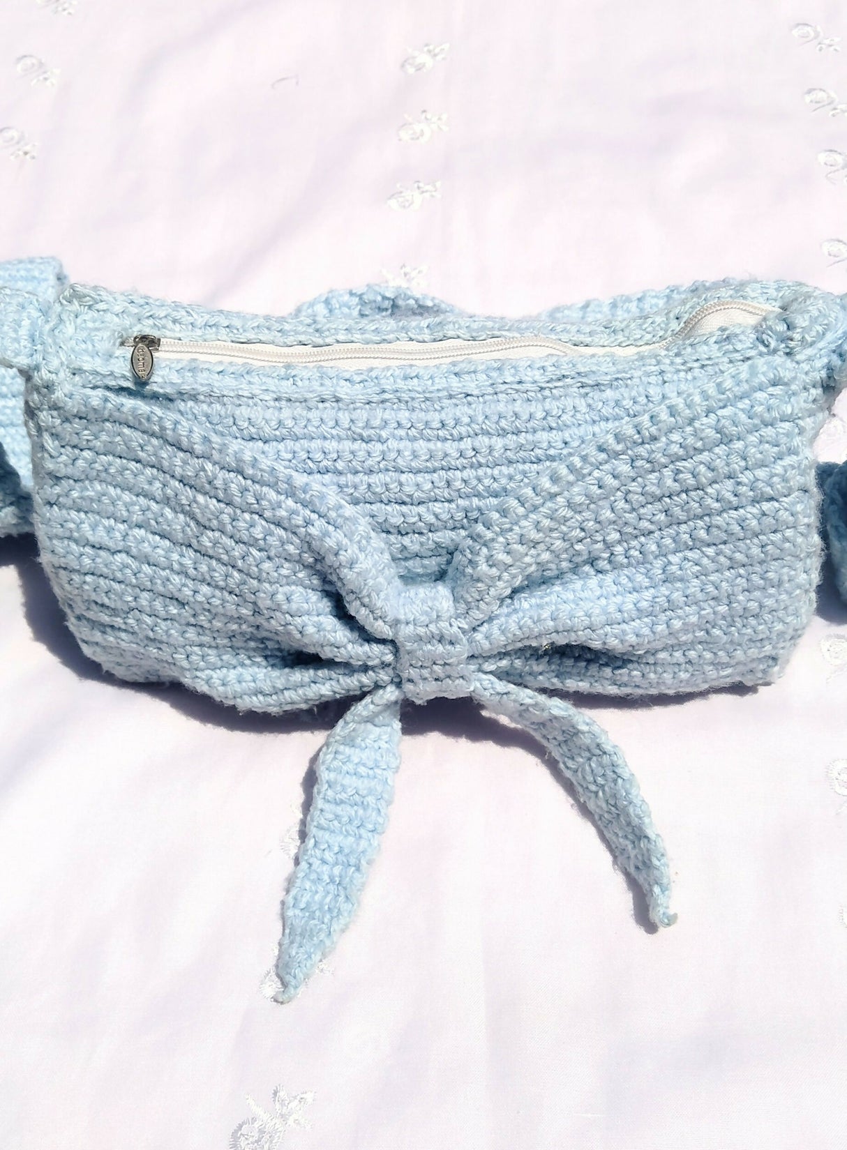 Sky Blue Crochet Bag | Women Bags | Medium | New