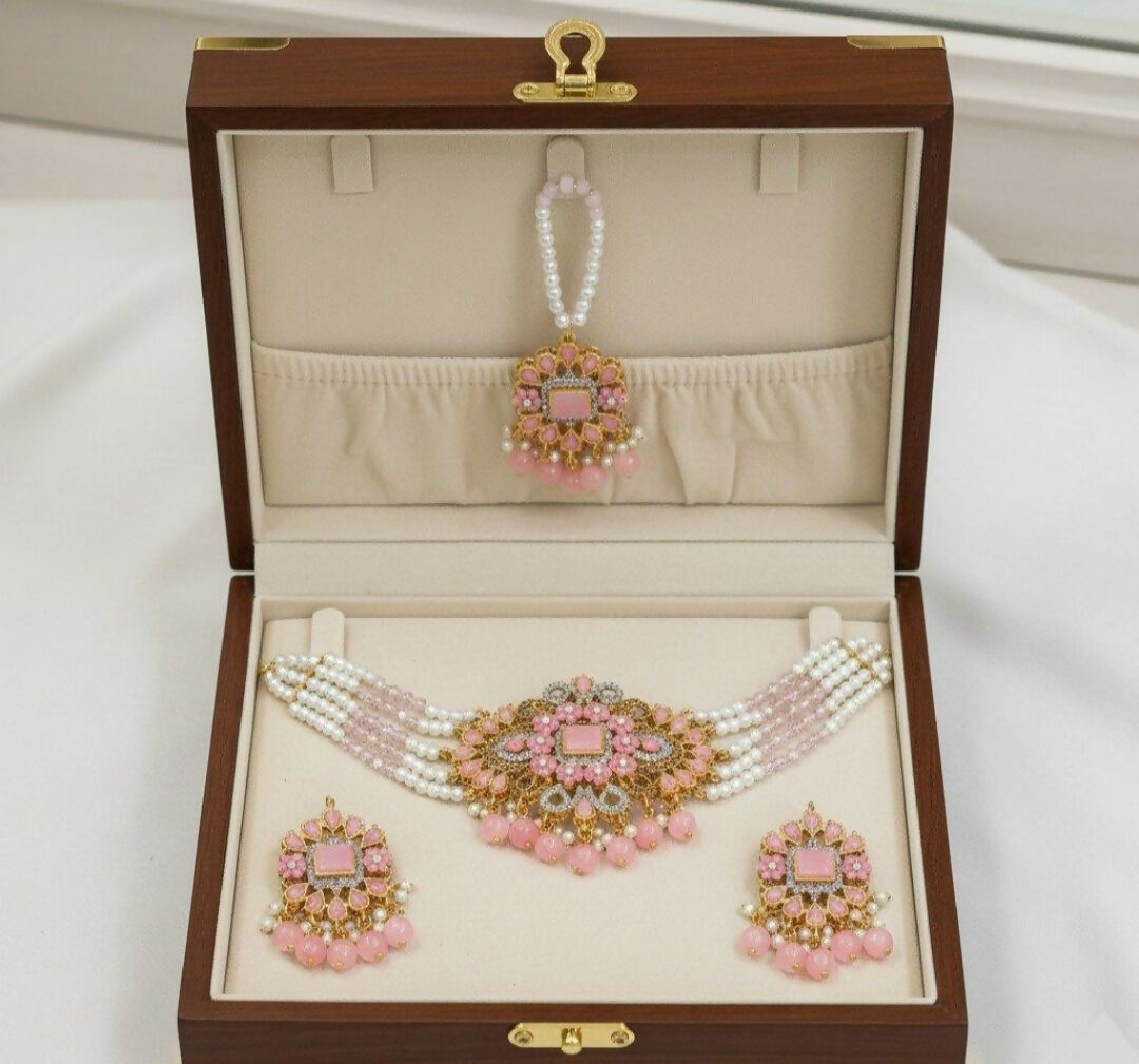 Flower/Tear Pearl Drop Choker Set-00259 | Women Jewelry | Wedding Jewelry & Sets | Brand New