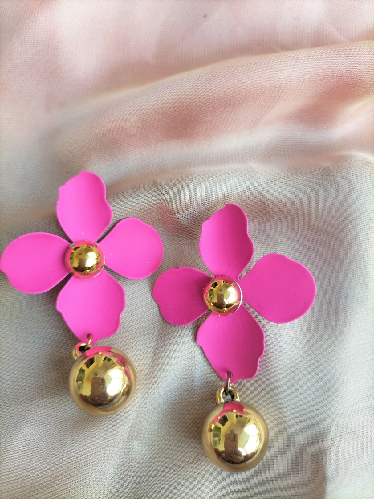 Pink Floral Earrings | Women Jewelry | Earrings | Brand New