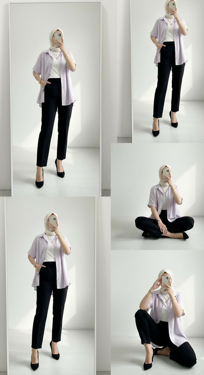 Lavender / Cold Grey Stylish Western Top | Women Tops & Shirts | Large | Preloved | pinteresty western down button shirt