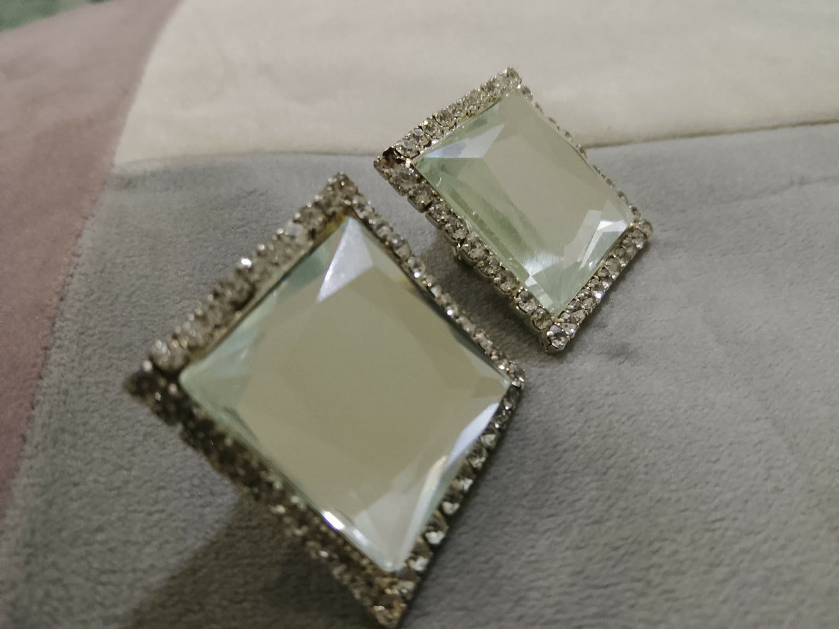 Elegant Crystal Halo Studs | Women Jewelry | Earrings | Preloved