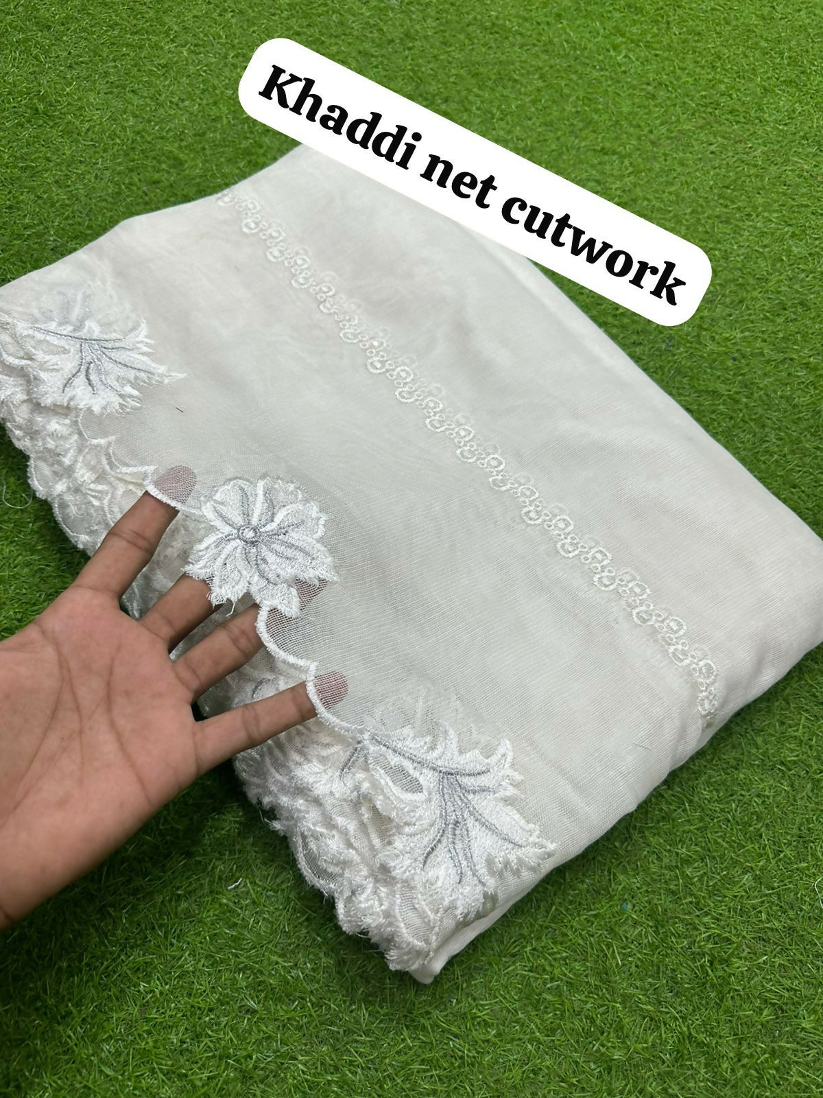 Khaadi Net Cutwork Dupattas | Women Accessories | Dupattas & Shawls | Size: 2.5 Yards | Brand New