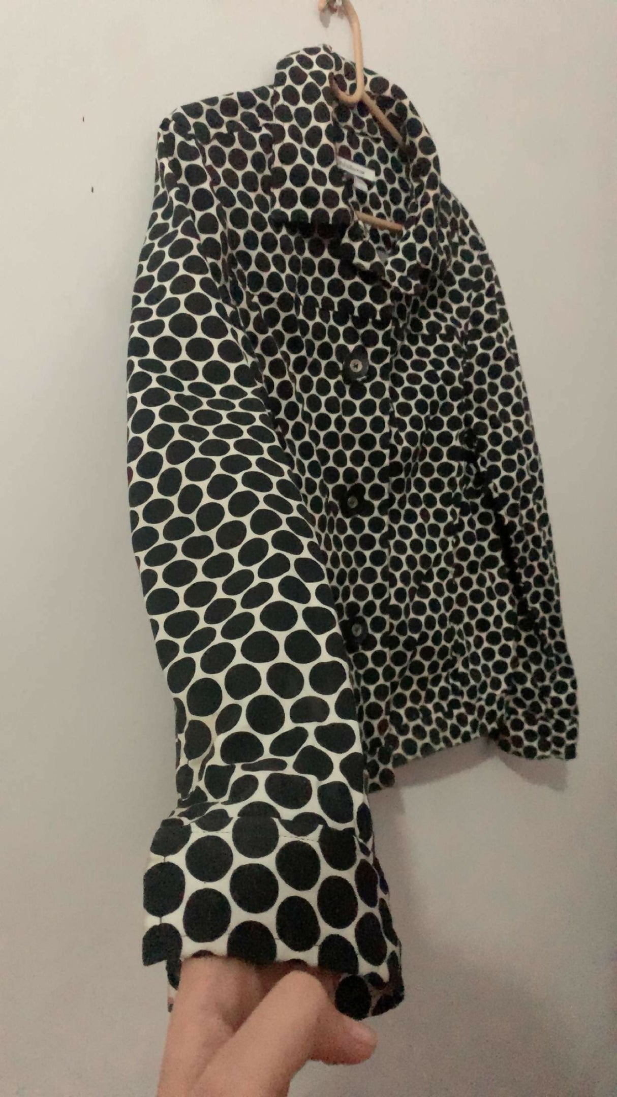 Winter Black & White Coat | Women Sweaters & Jackets | Medium | Preloved
