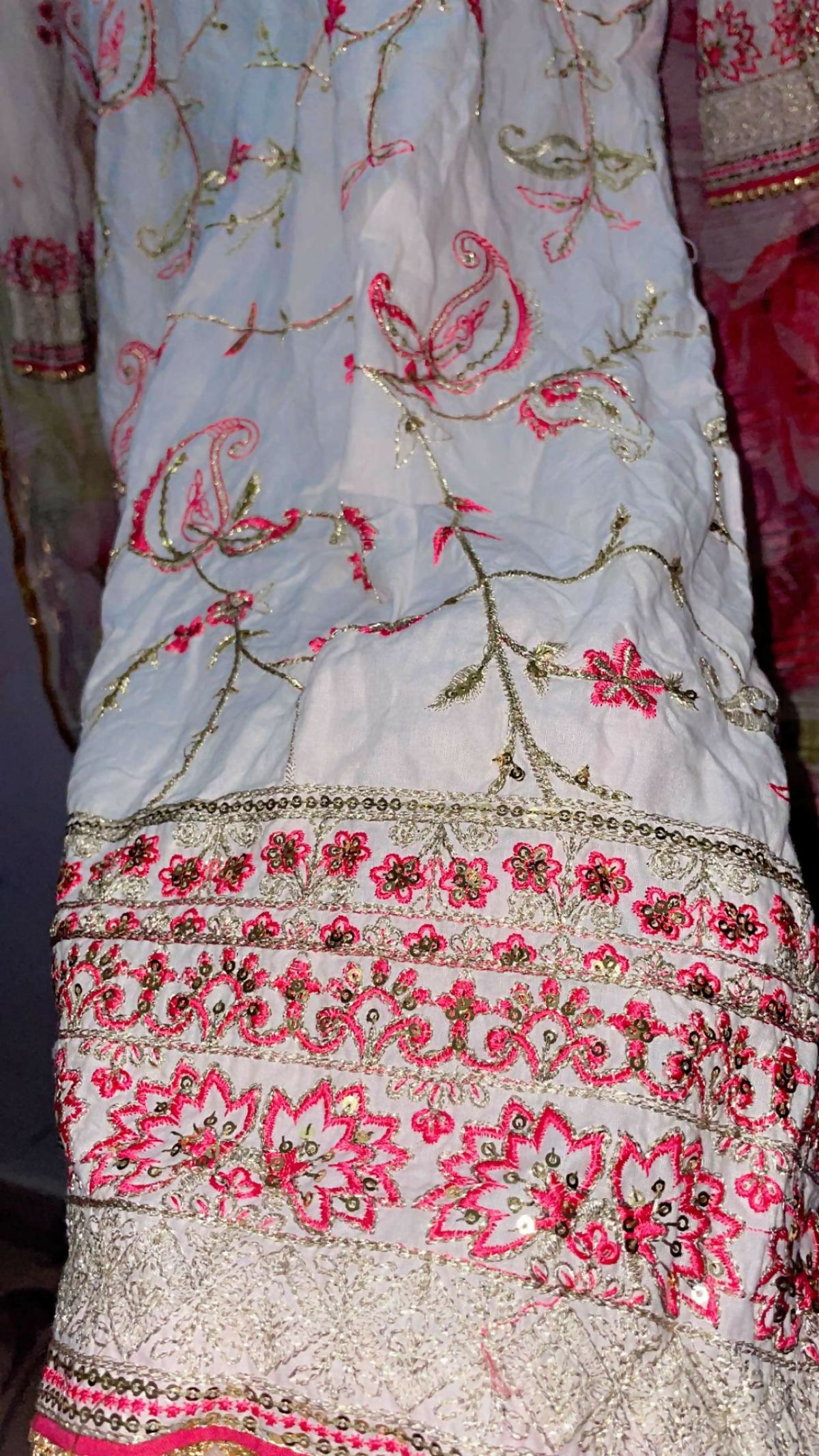 Bonanza Satrangi | Women Branded Kurta | Large | White | Preloved