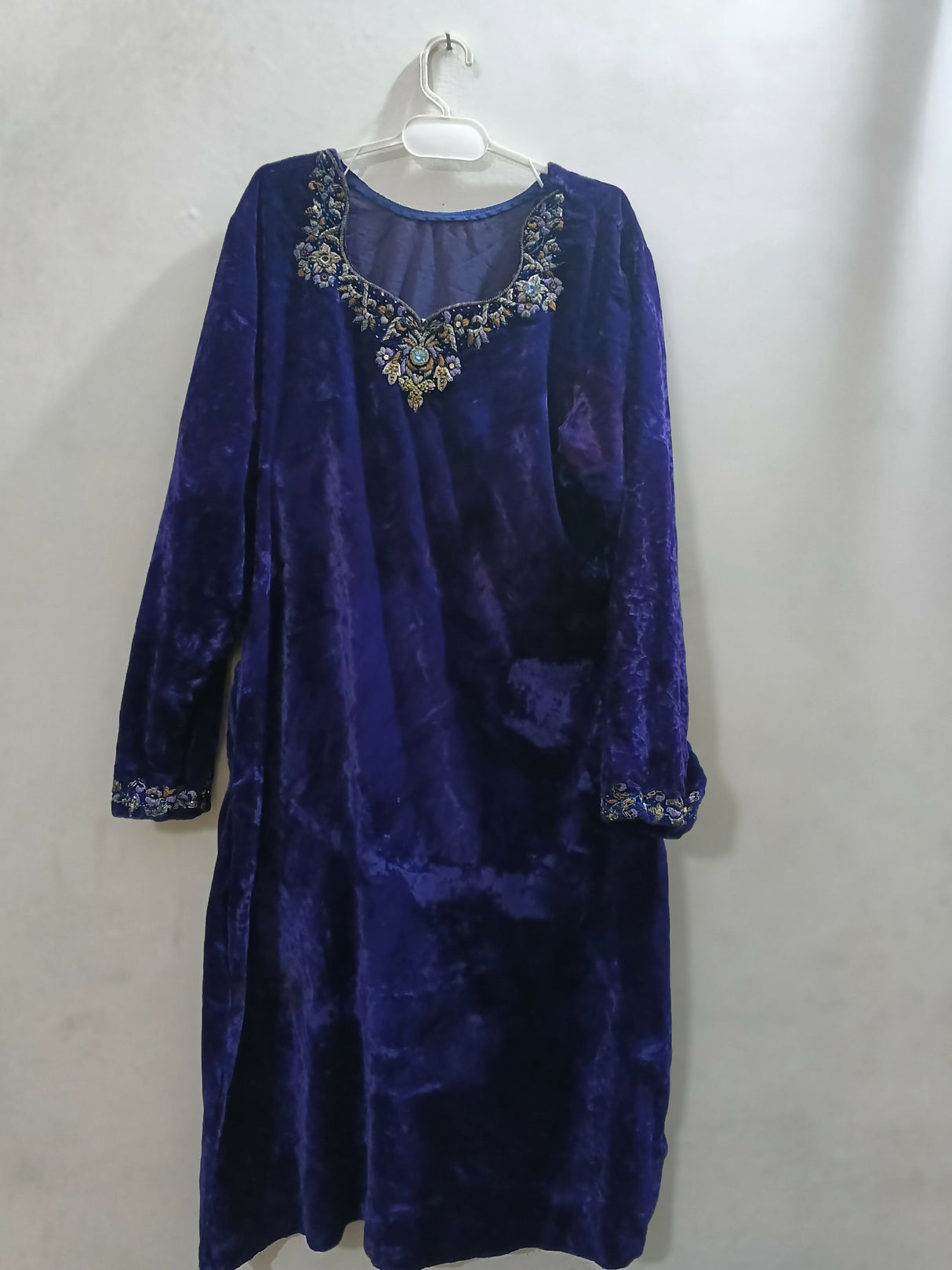 Blue Velvet Suit | Women Locally Made Formals | Medium | Preloved