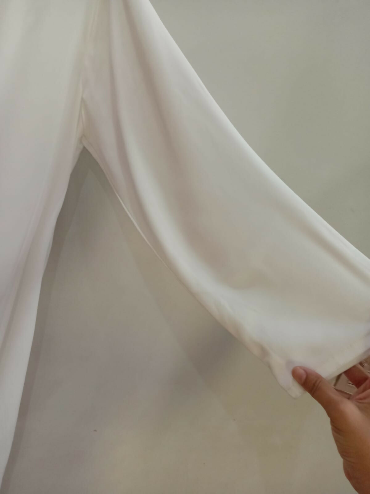 White Front Open Abaya with Stole | Women Accessories | Large | Brand New