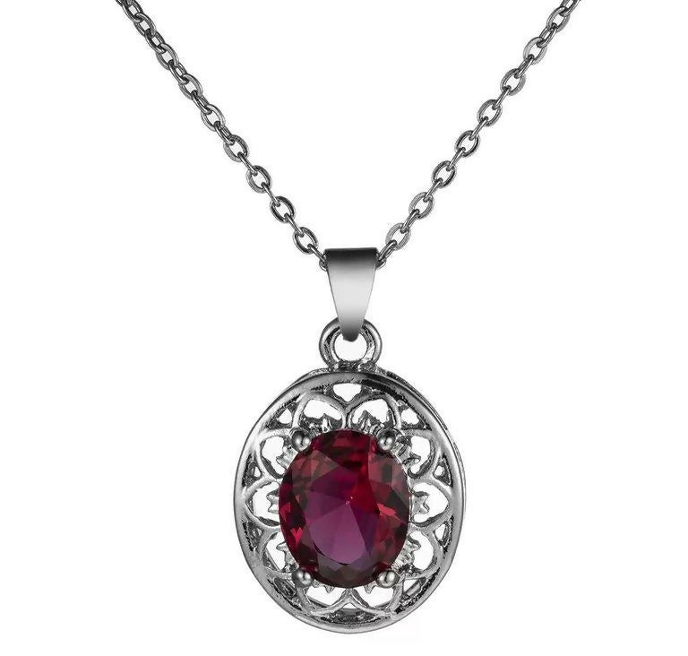 Oval Flower Pendant Set-00743 | Women Jewelry | Necklaces & Pendants | Casual jewelry sets | Brand New