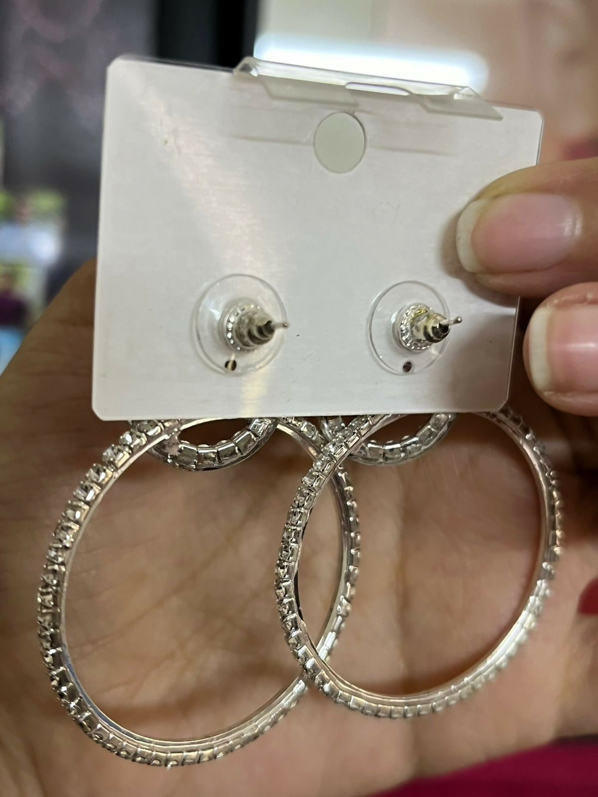 Xin Jia Mei (USA) | Silver Earrings with Stones | Women Jewelry | New