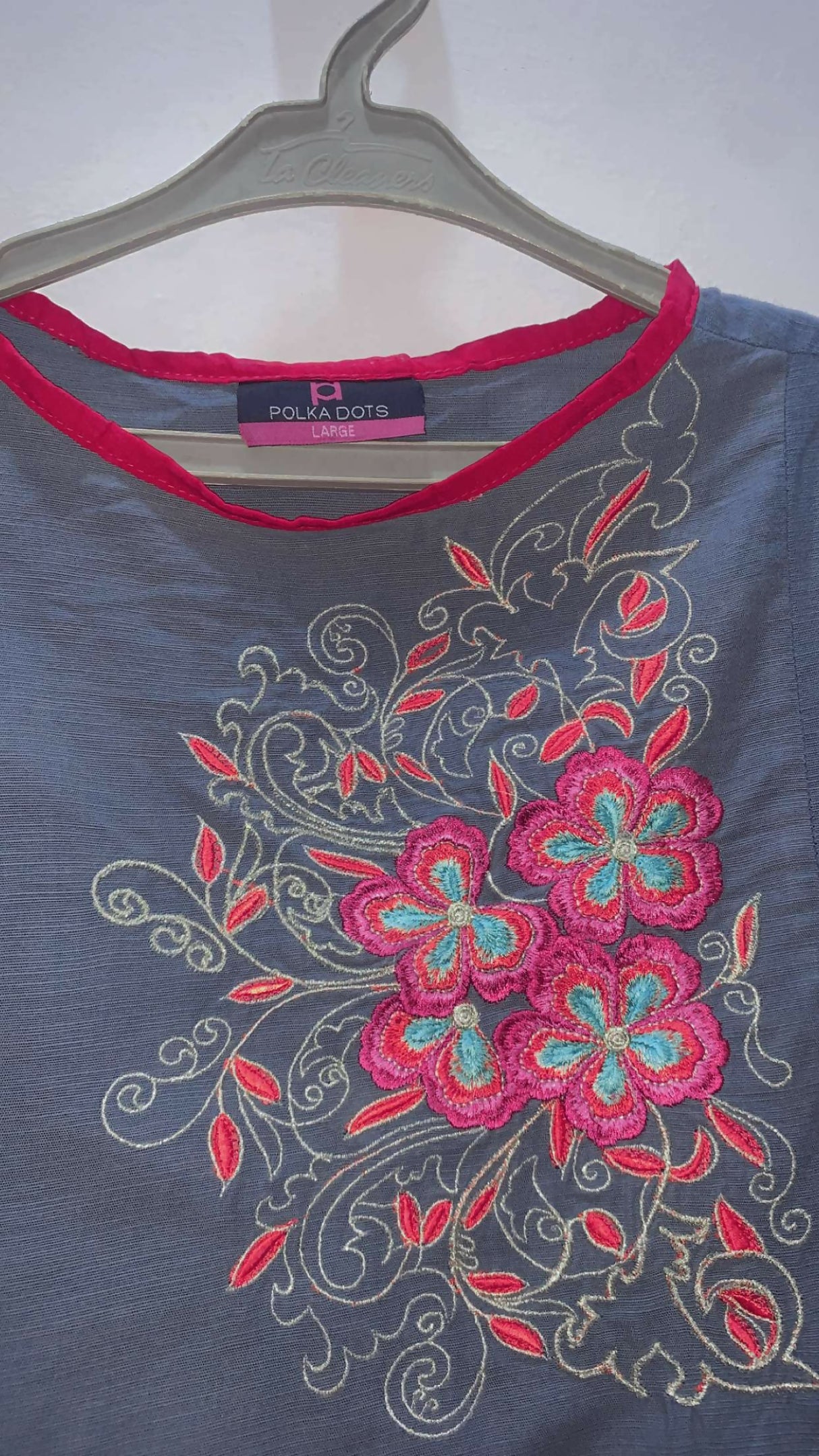 Polka Dot | Women Branded Kurta | Large | Preloved