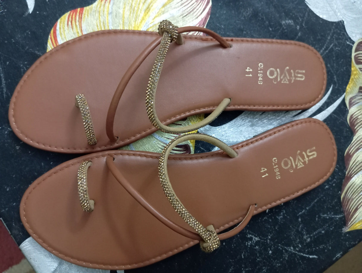 Stylo | Women Shoes | Sandals & Flats | Size: 41 | Brown | Brand New
