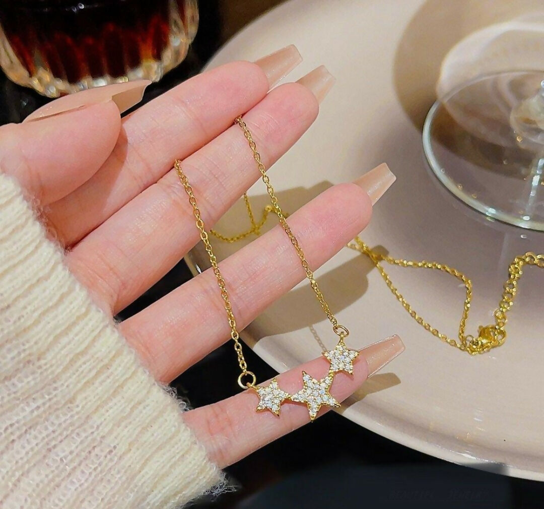 Triple Star Necklace-00309 | Women Jewelry | Necklaces & Pendants | Brand New