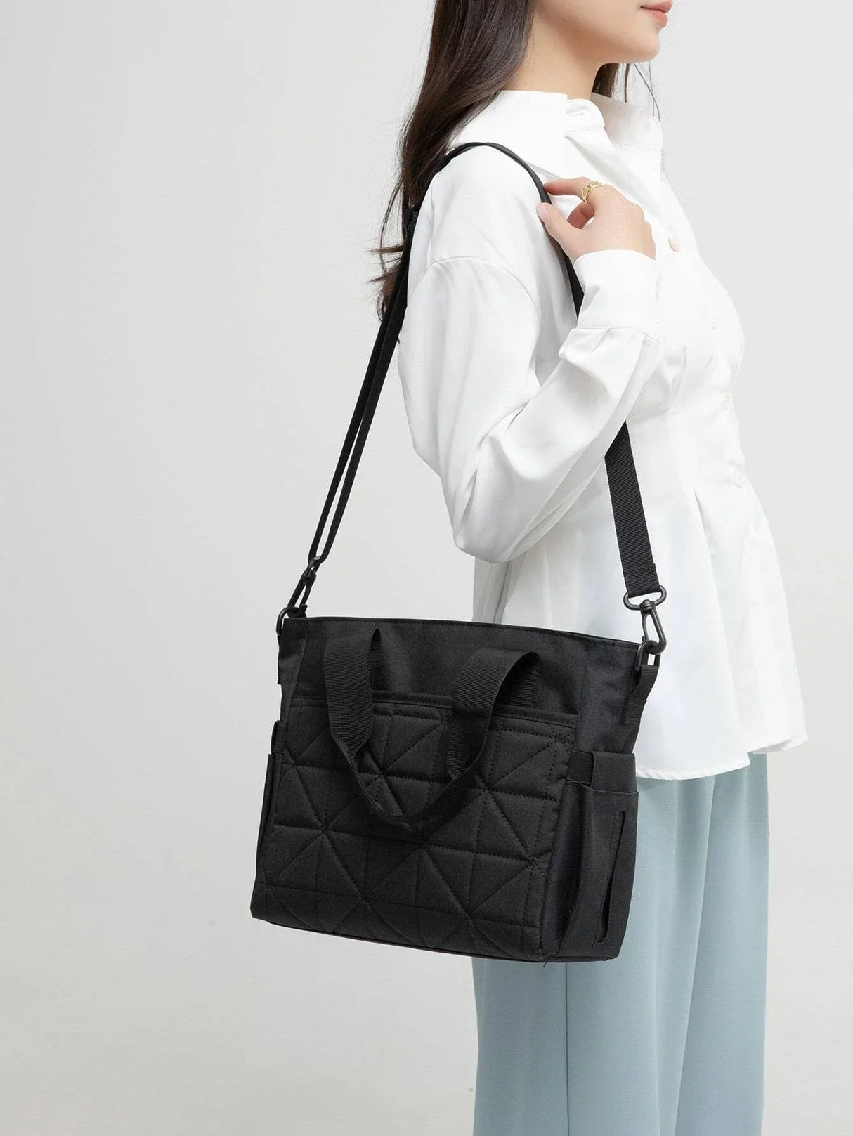 Buy SHEIN Geometric Embossed Diaper Bag in Pakistan