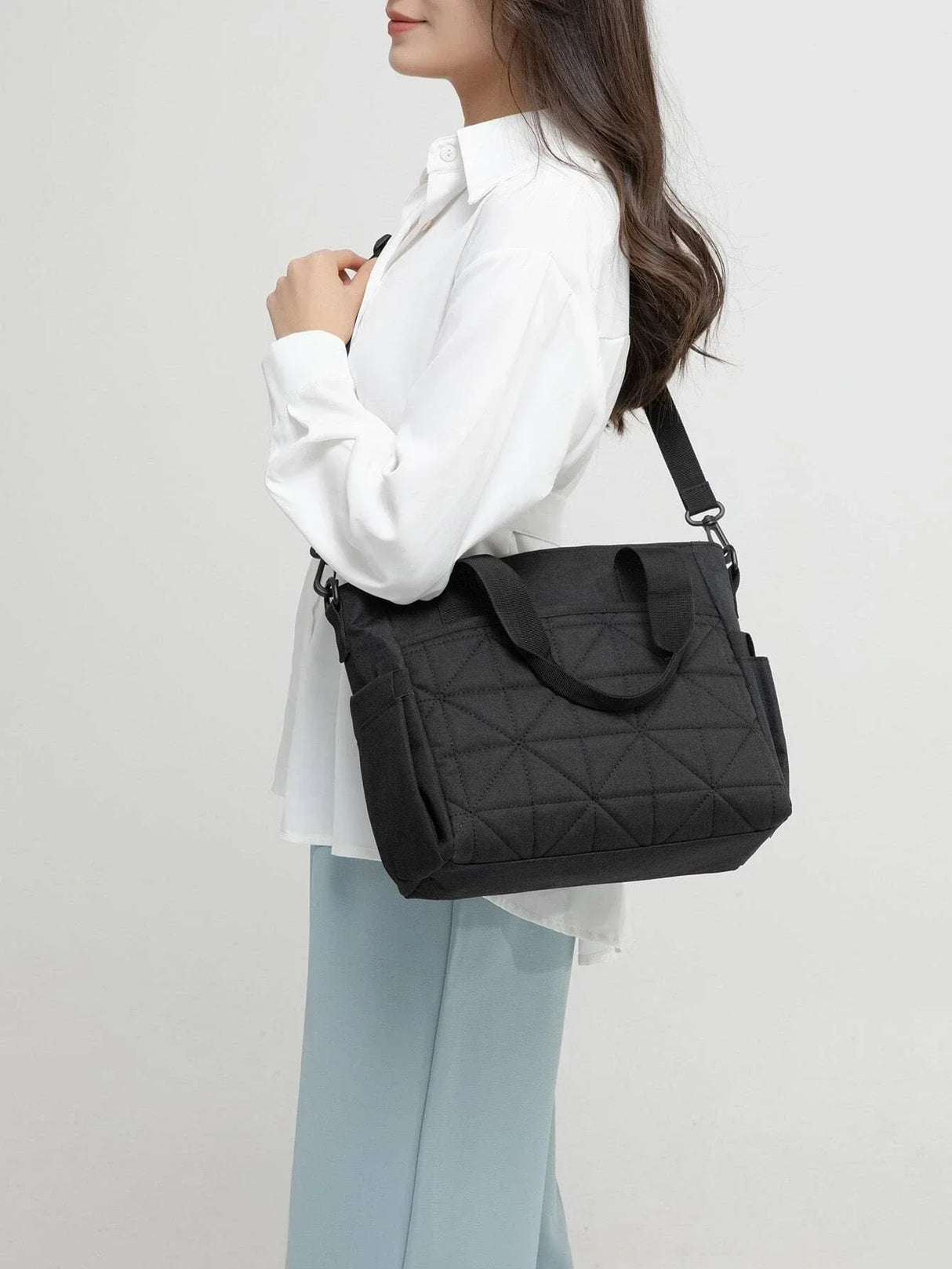 Buy SHEIN Geometric Embossed Diaper Bag in Pakistan